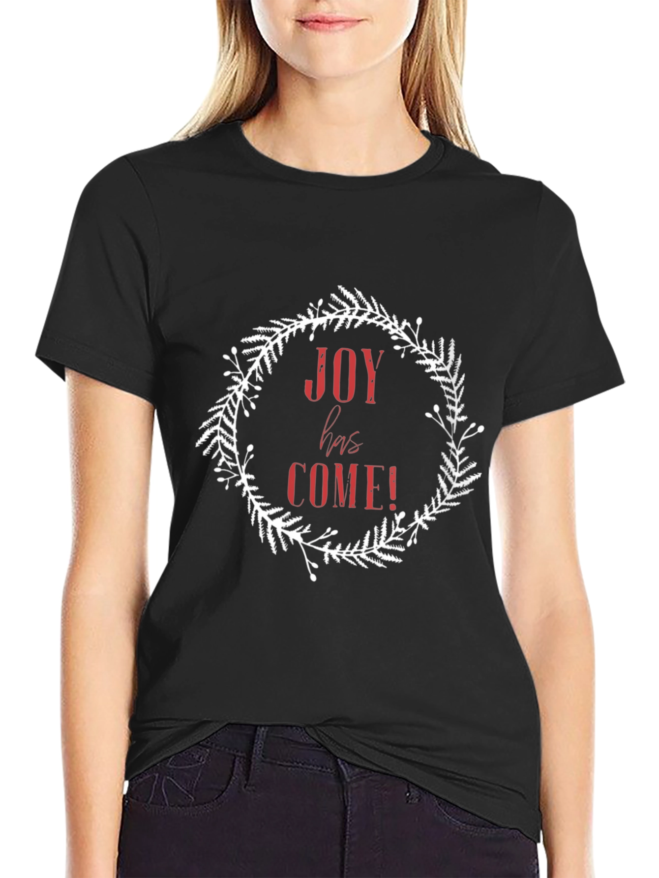 Joy Has Come Black Graphic Tee