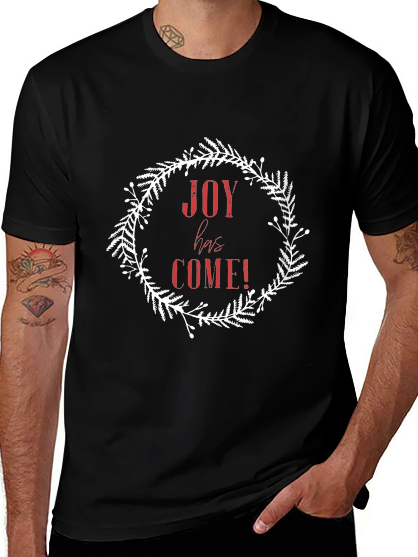 Joy Has Come Black Graphic Tee