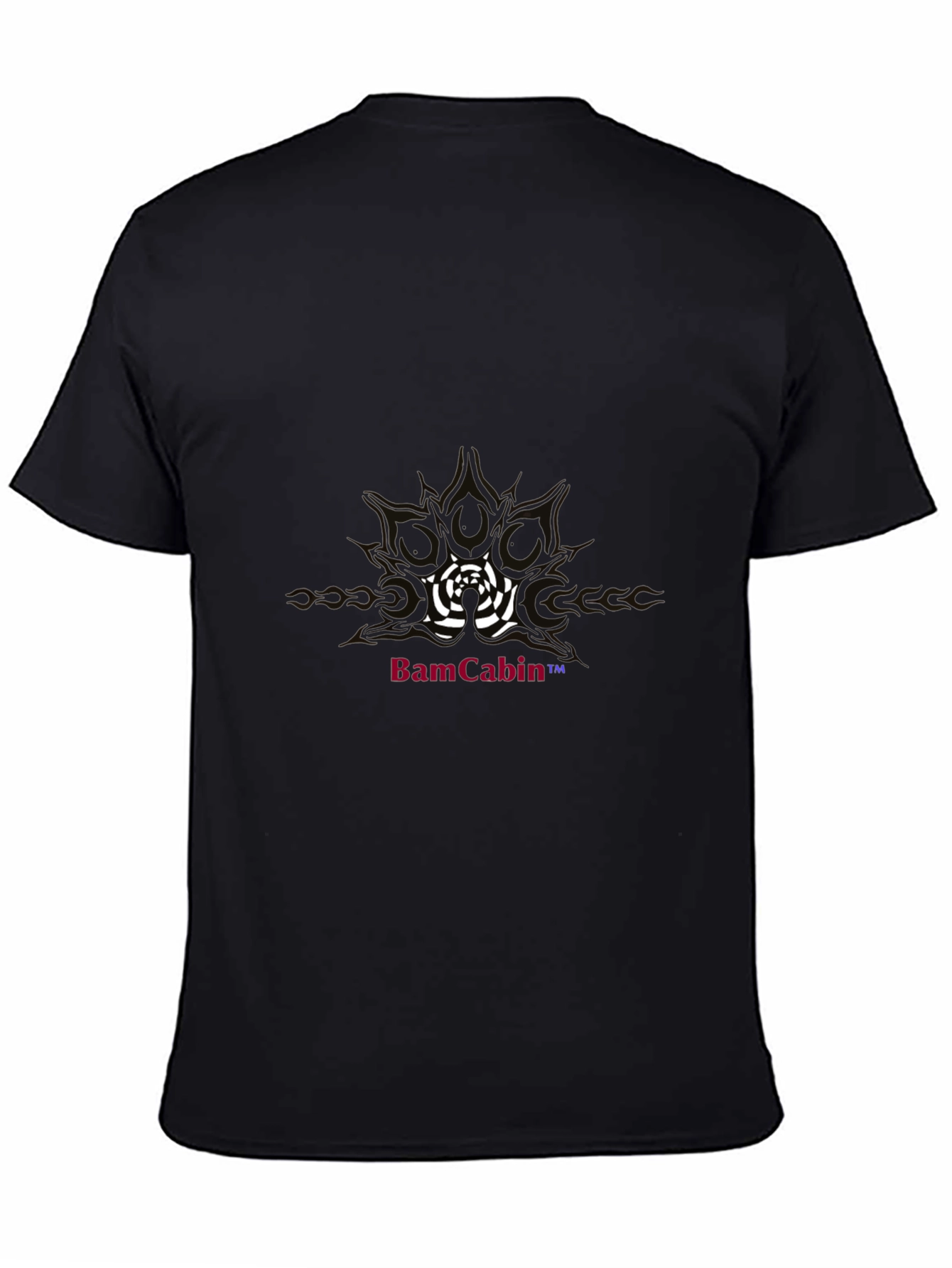 Graphic Print Black Tee - BamCabin
