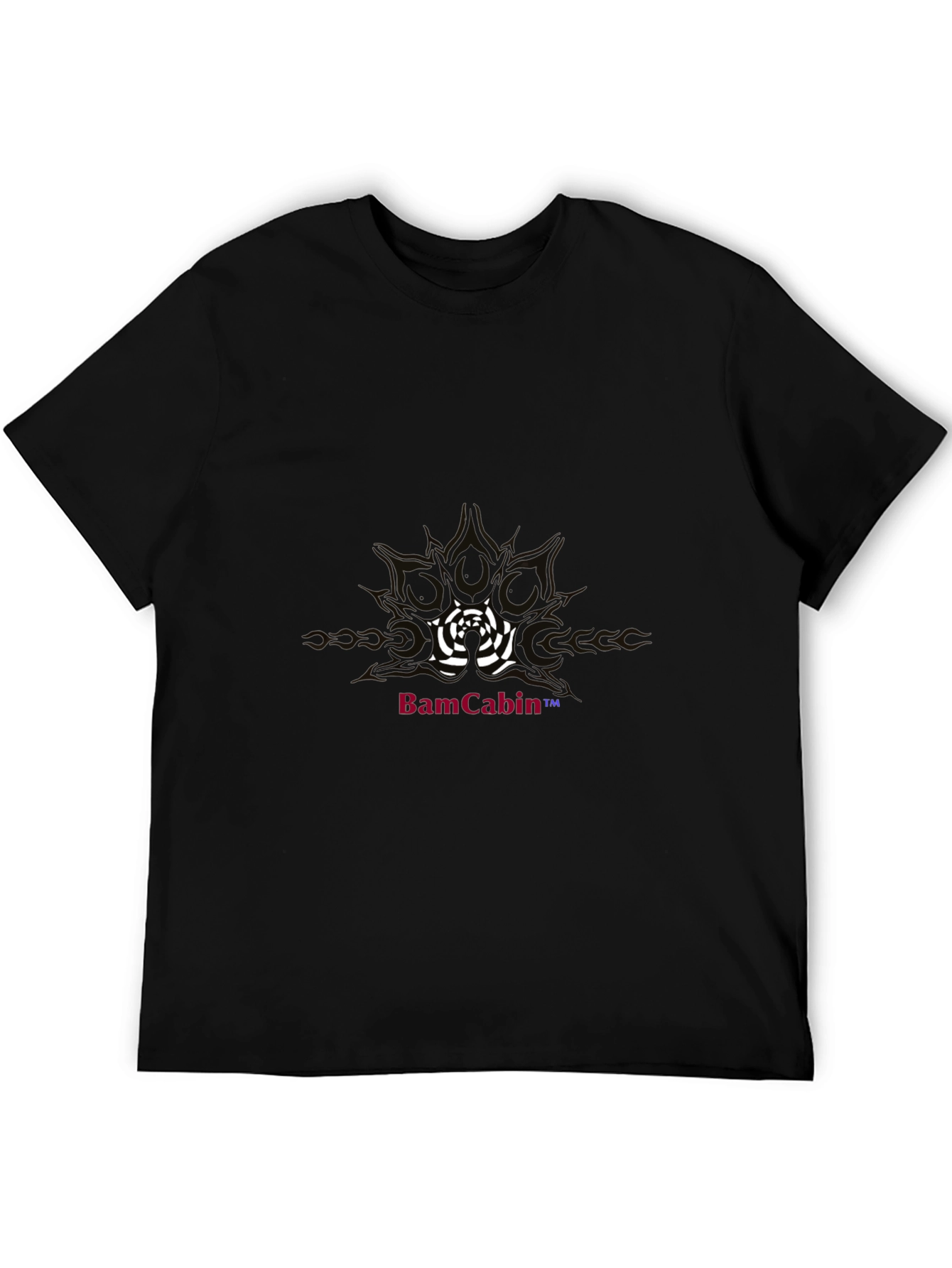 Graphic Print Black Tee - BamCabin