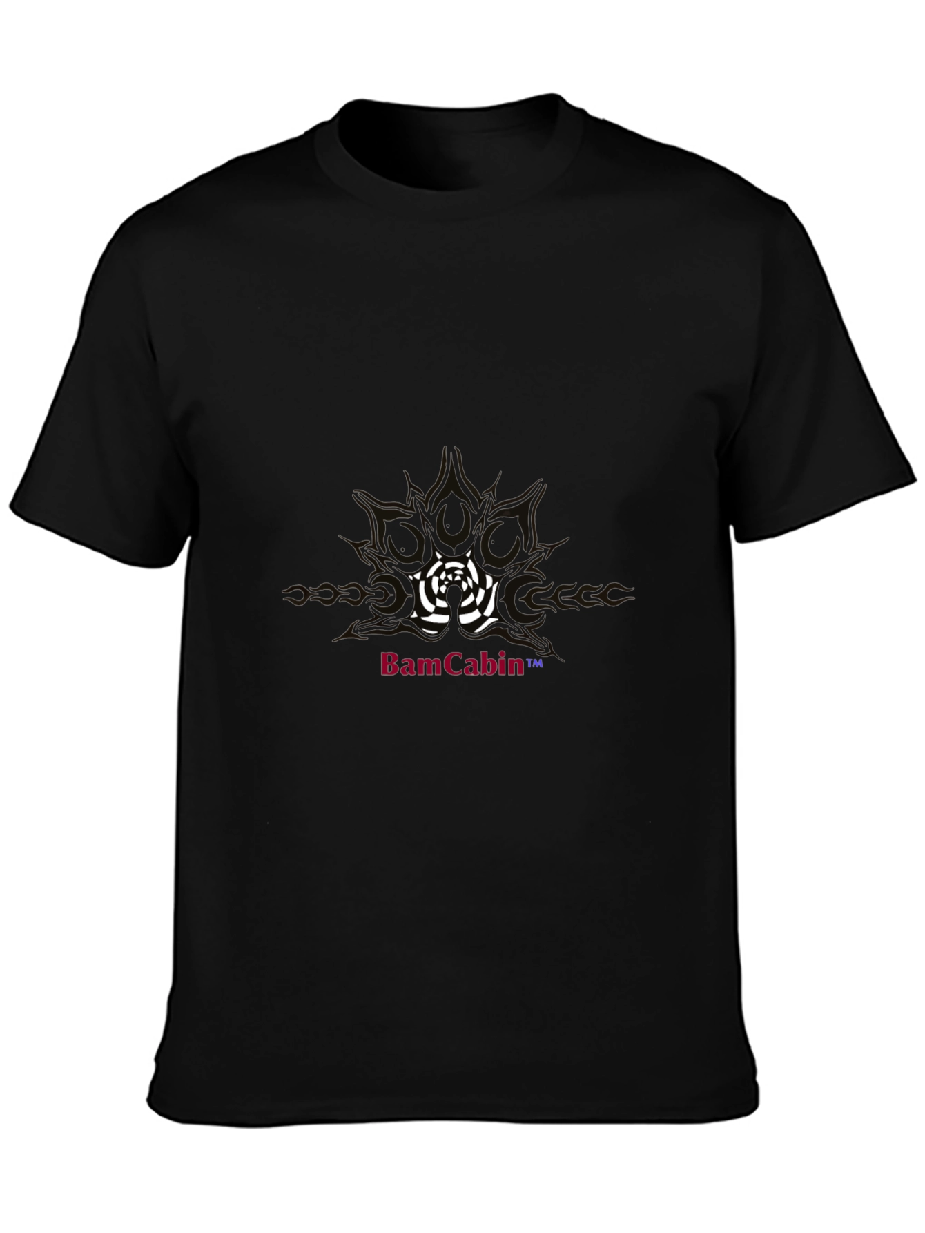 Graphic Print Black Tee - BamCabin