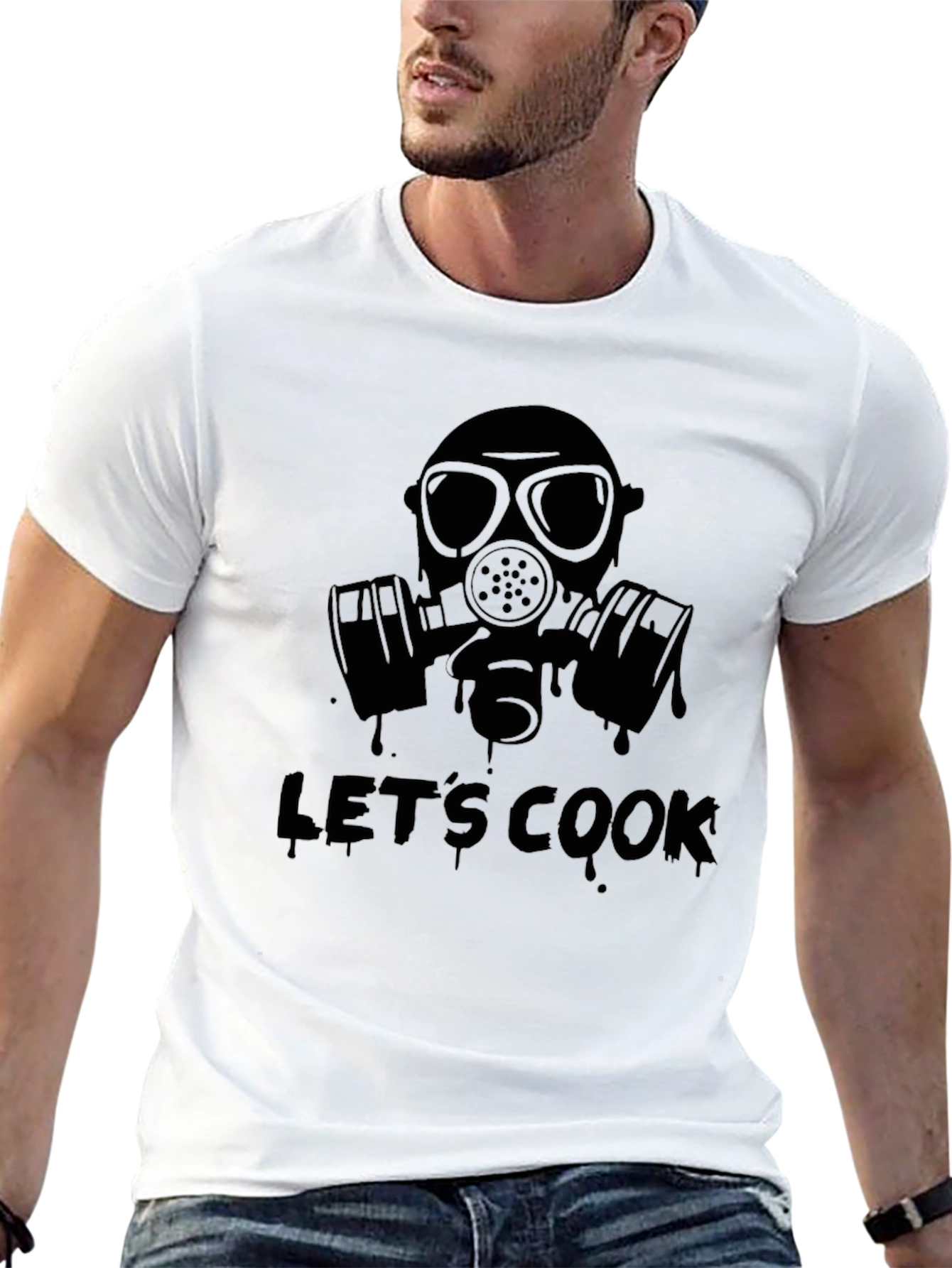 Lets Cook T-Shirt - Gas Mask Design