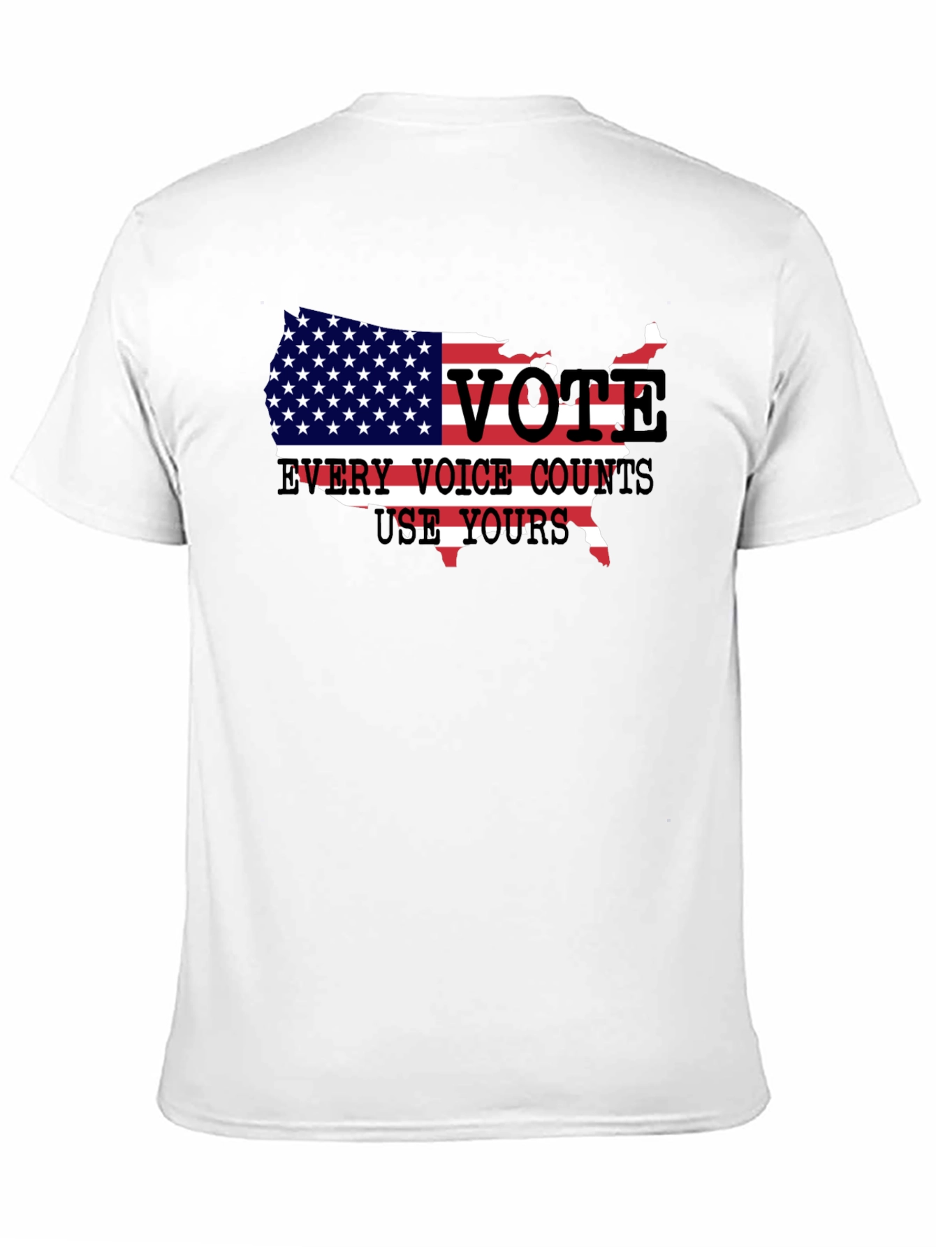 Vote USA Patriotic T-Shirt - Every Voice Counts