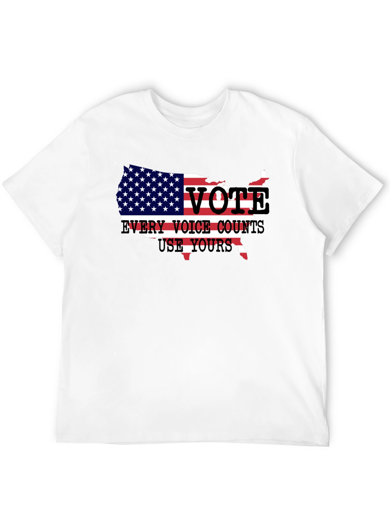 Vote USA Patriotic T-Shirt - Every Voice Counts