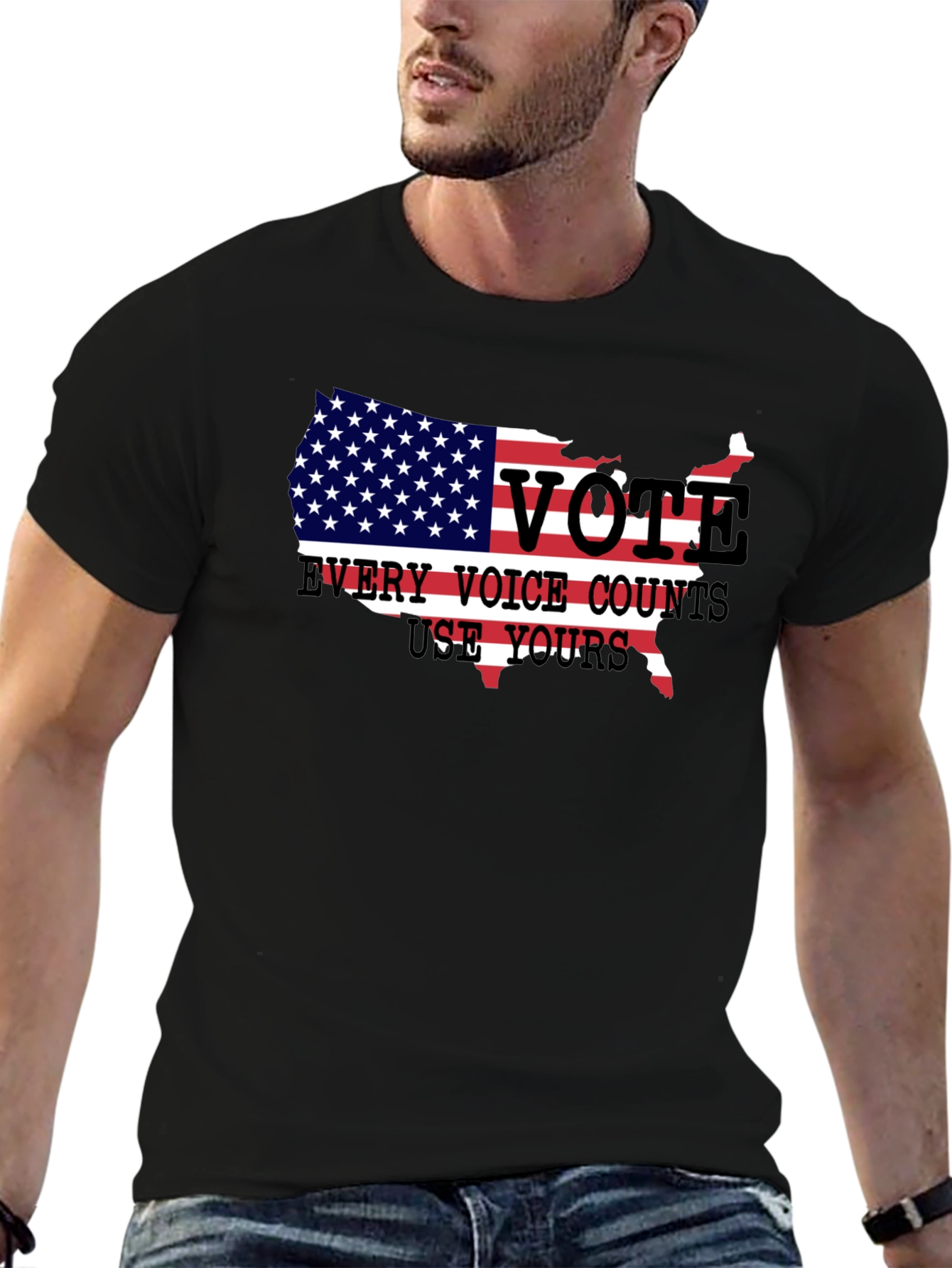 Vote USA Patriotic T-Shirt - Every Voice Counts