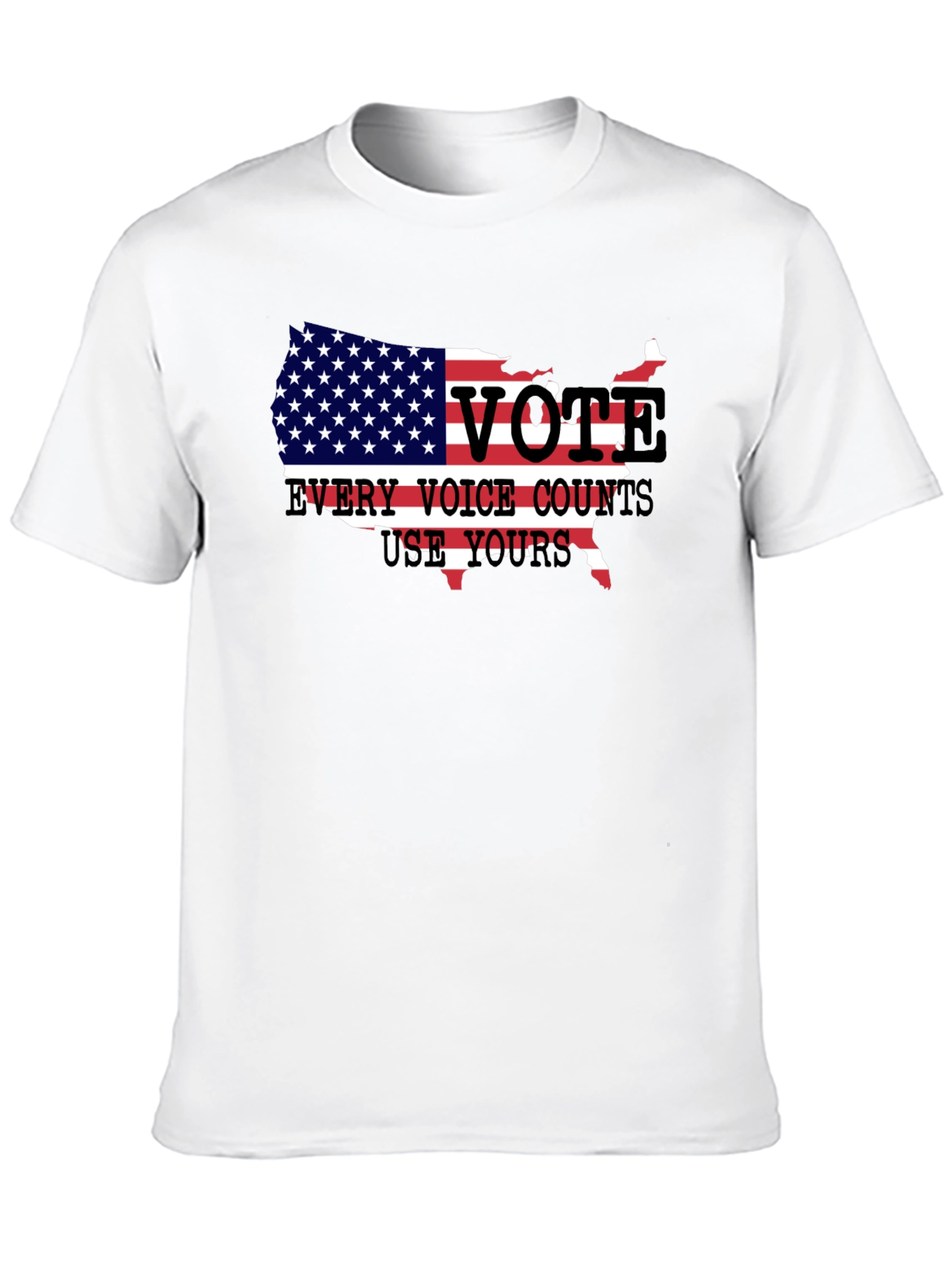 Vote USA Patriotic T-Shirt - Every Voice Counts