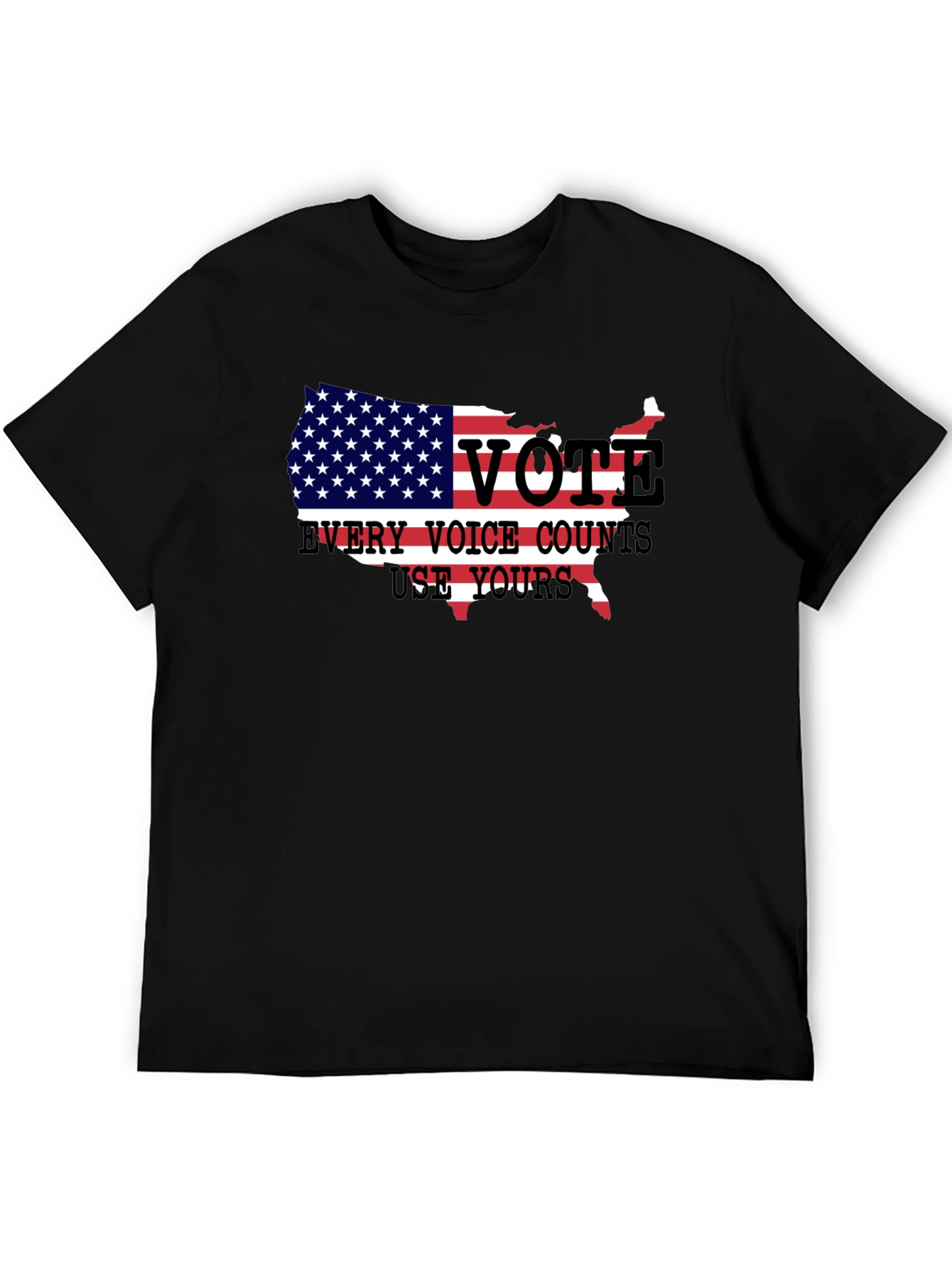 Vote USA Patriotic T-Shirt - Every Voice Counts