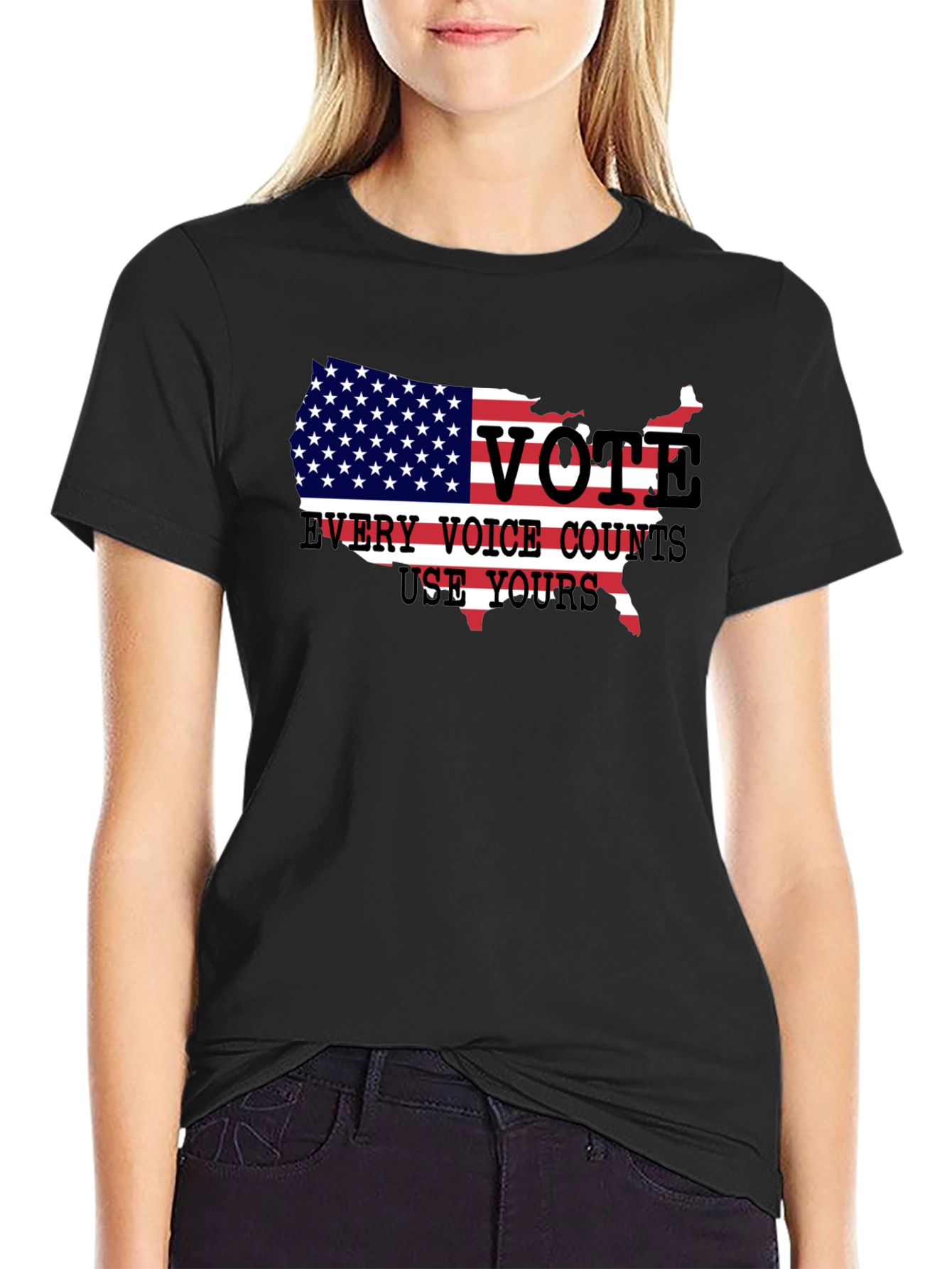Vote USA Patriotic T-Shirt - Every Voice Counts