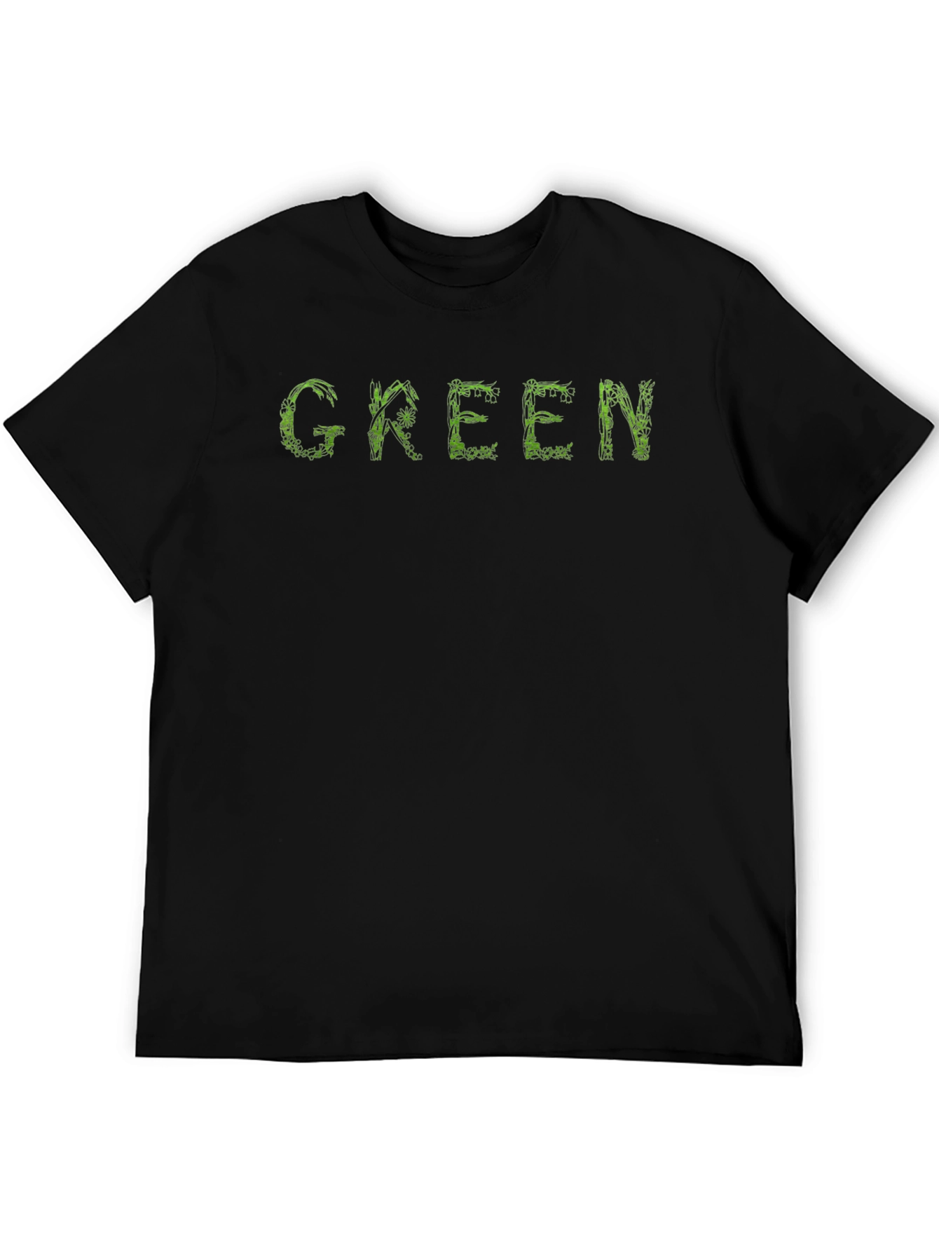 Green Graphic Tee - Unique Nature Design T-Shirt