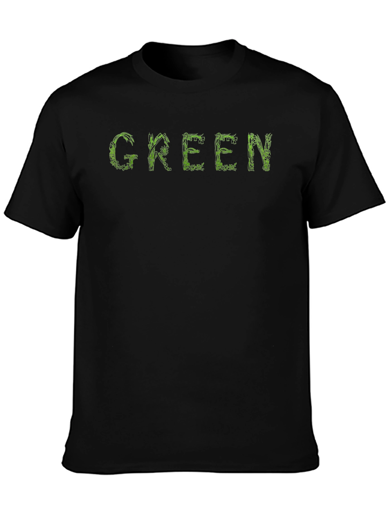 Green Graphic Tee - Unique Nature Design T-Shirt