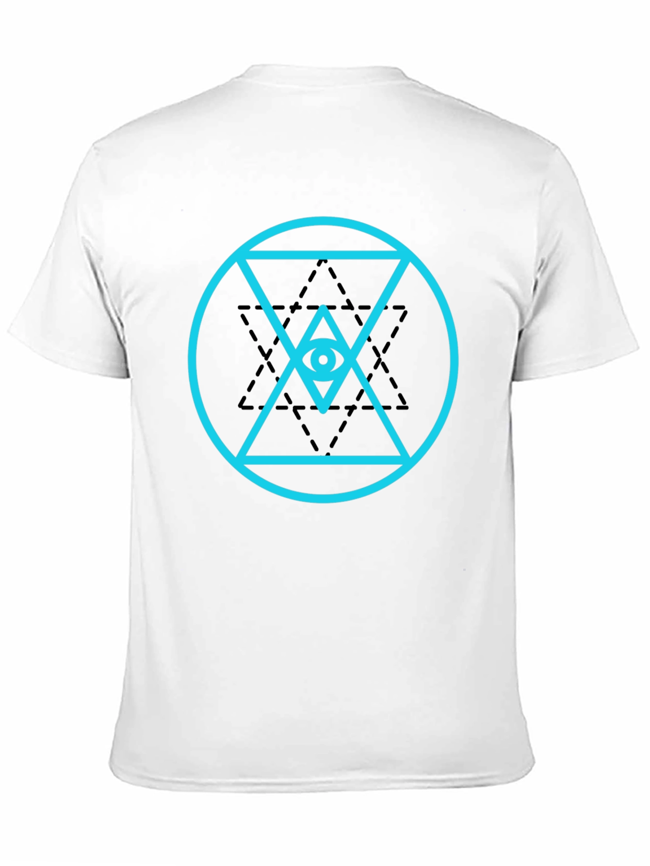 Eye in Triangle Graphic Tee - Black Cotton Blend