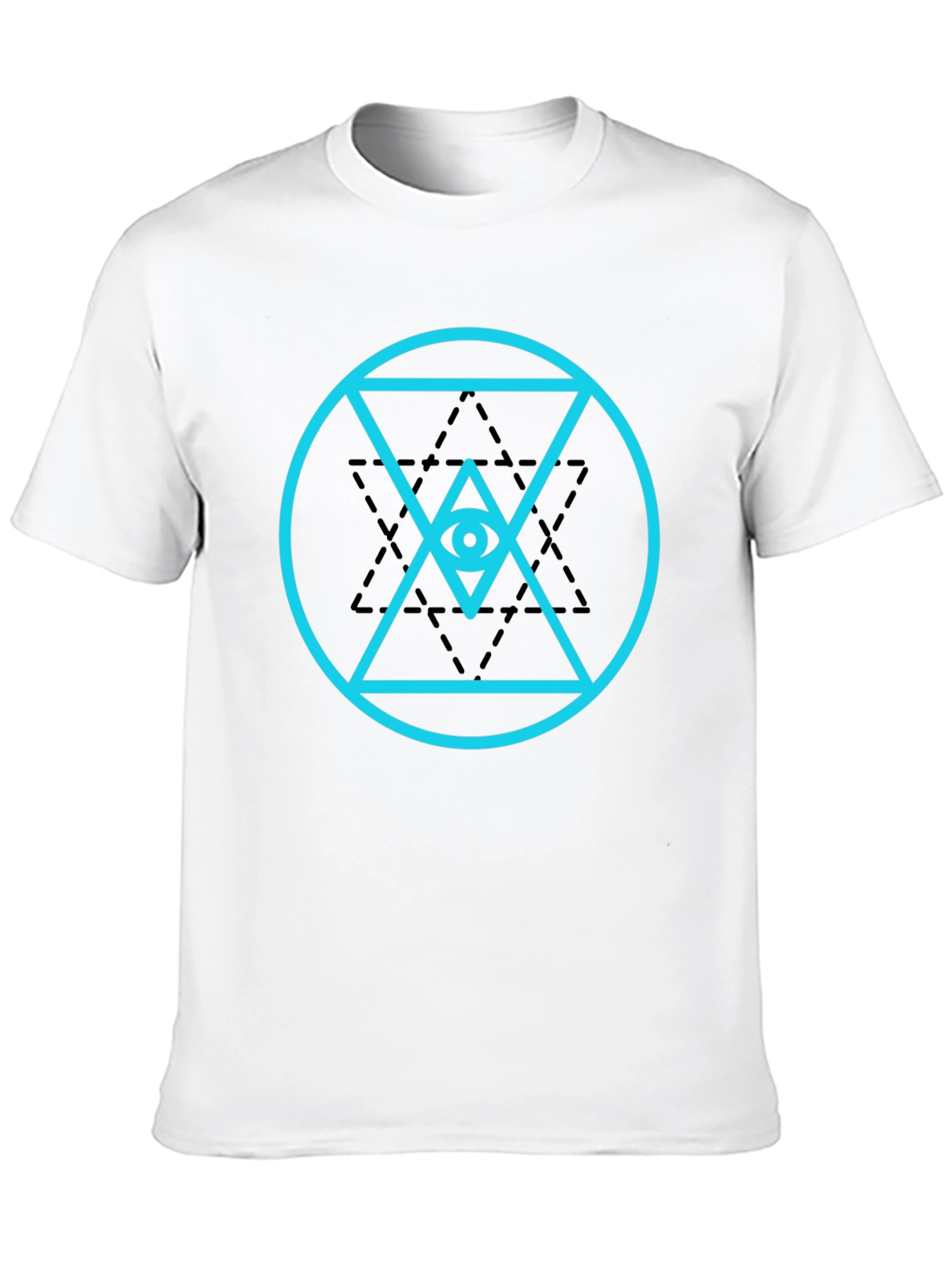Eye in Triangle Graphic Tee - Black Cotton Blend