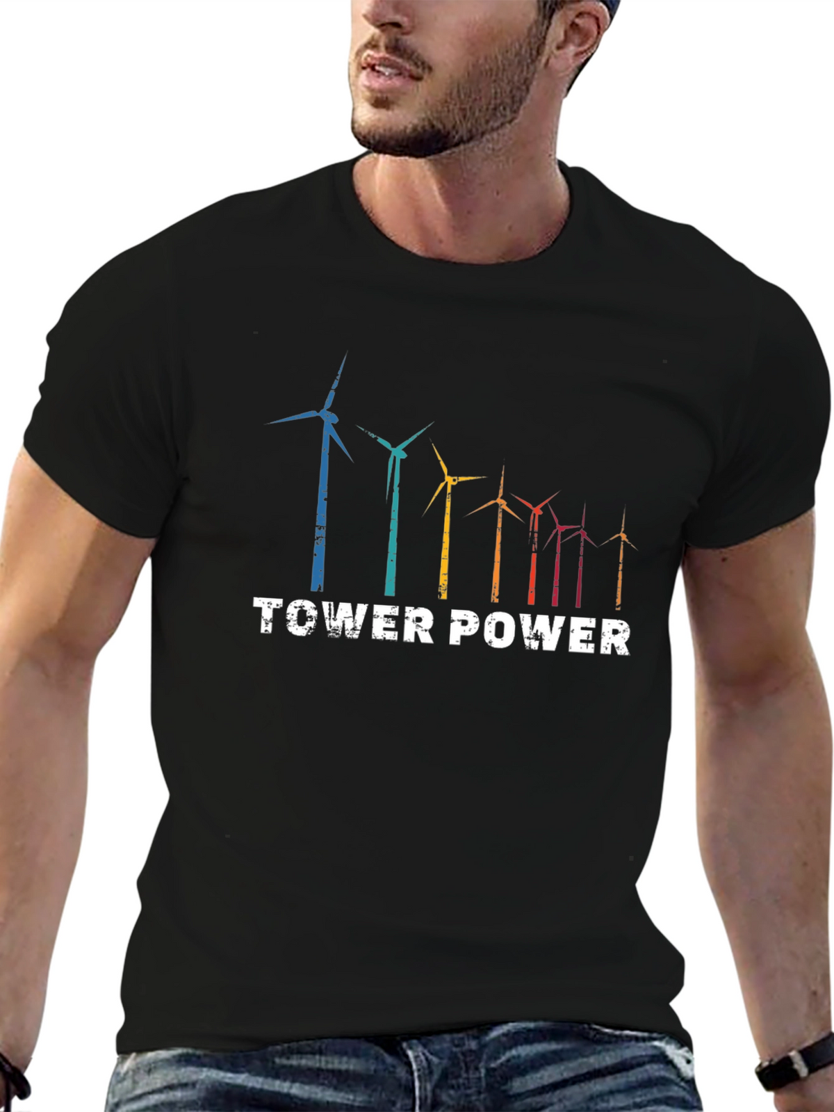 Tower Power Wind Turbine T-Shirt