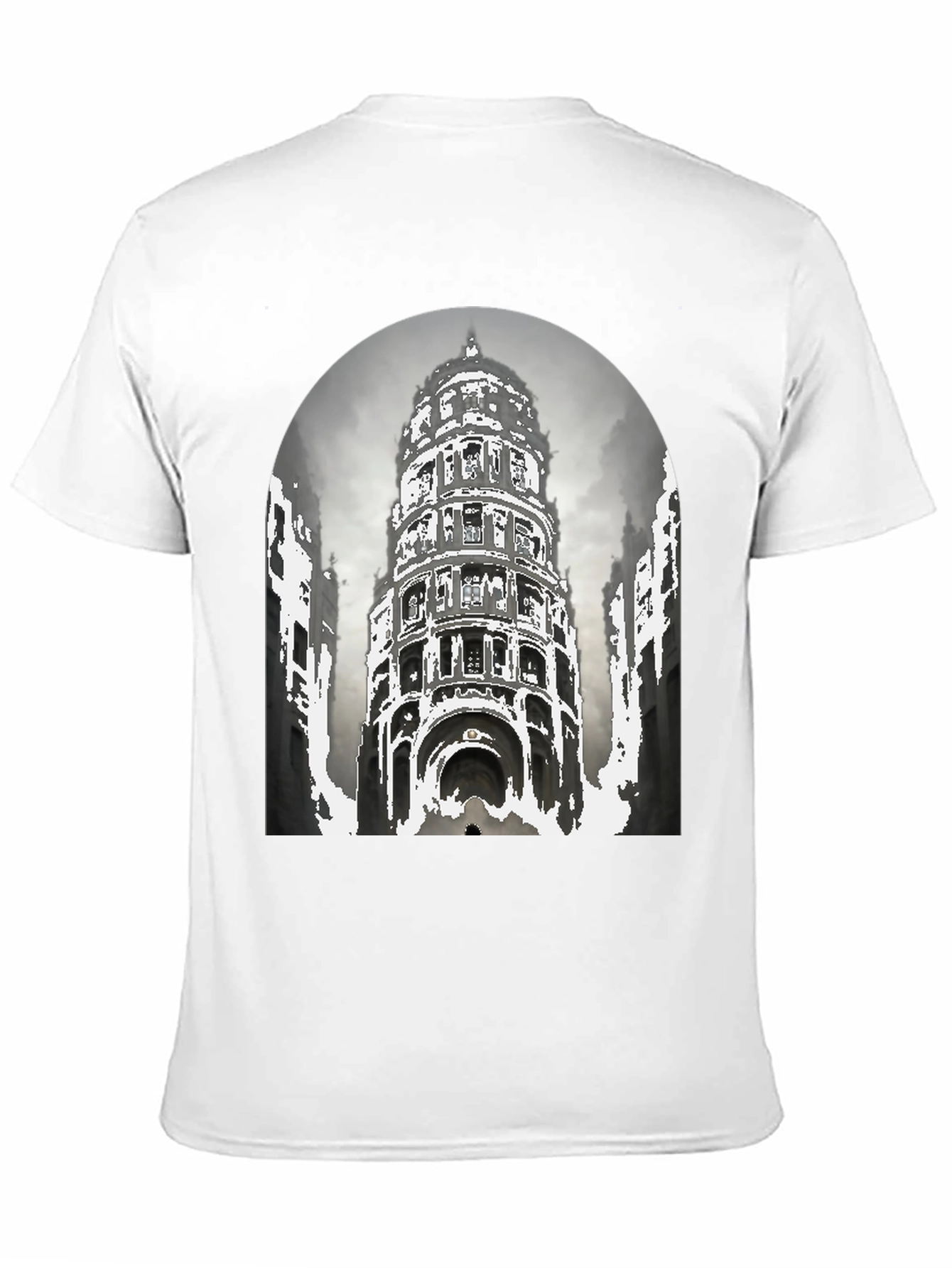 Architectural Graphic Tee - Urban Style Comfortable Fit