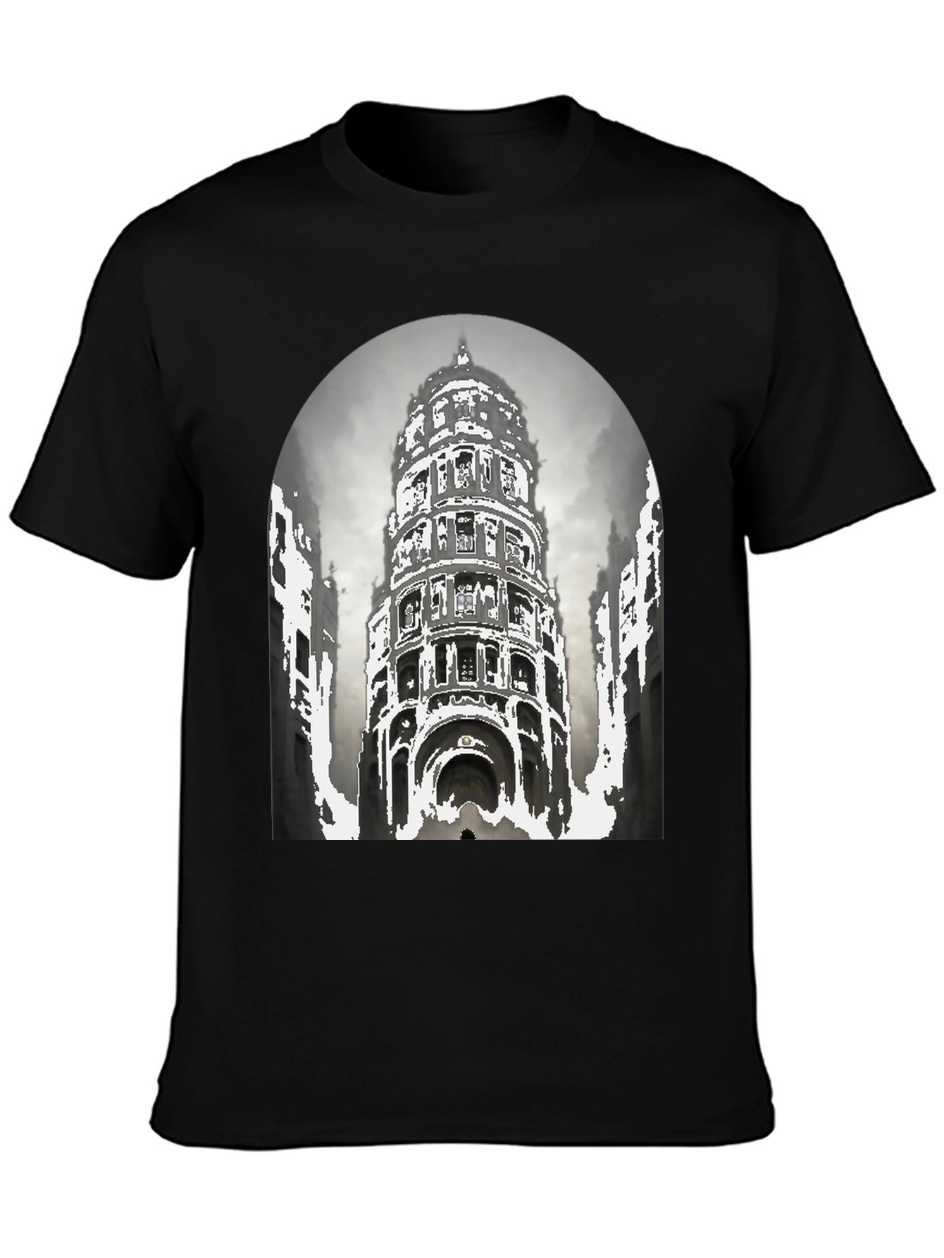 Architectural Graphic Tee - Urban Style Comfortable Fit
