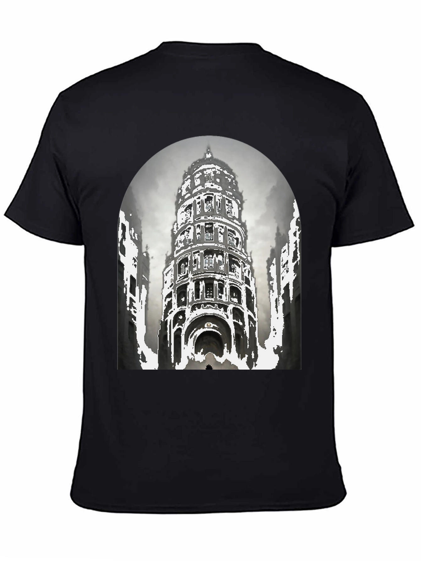 Architectural Graphic Tee - Urban Style Comfortable Fit