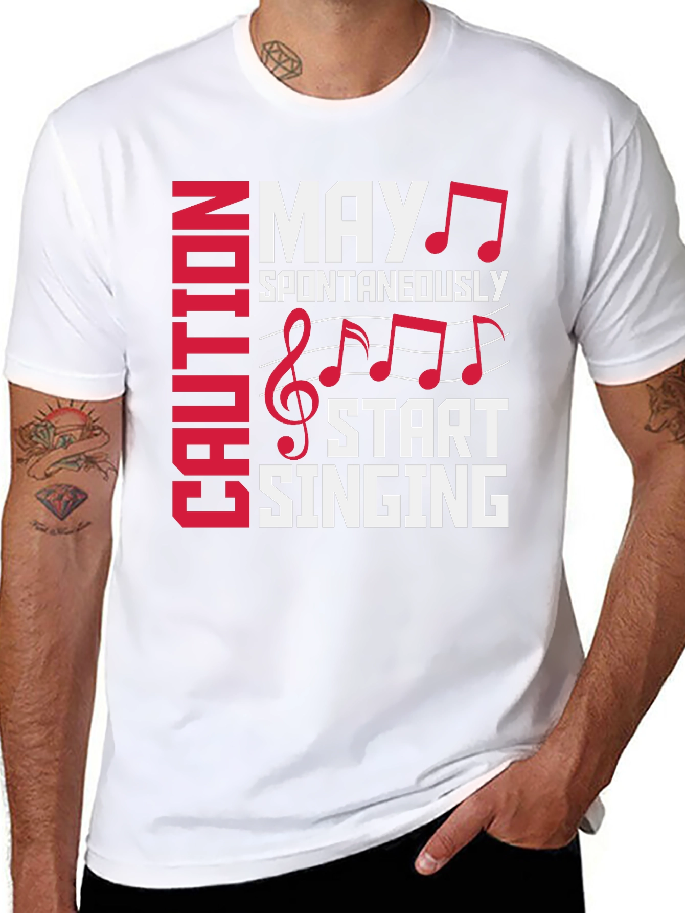 Caution May Spontaneously Start Singing Graphic Tee