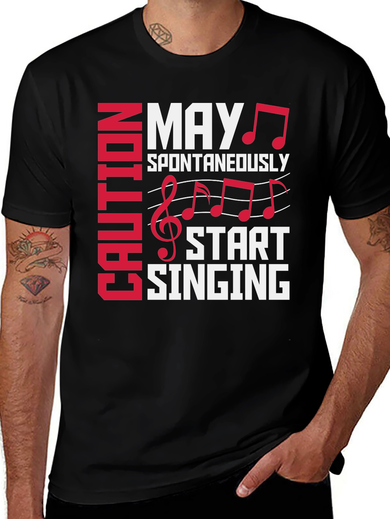 Caution May Spontaneously Start Singing Graphic Tee