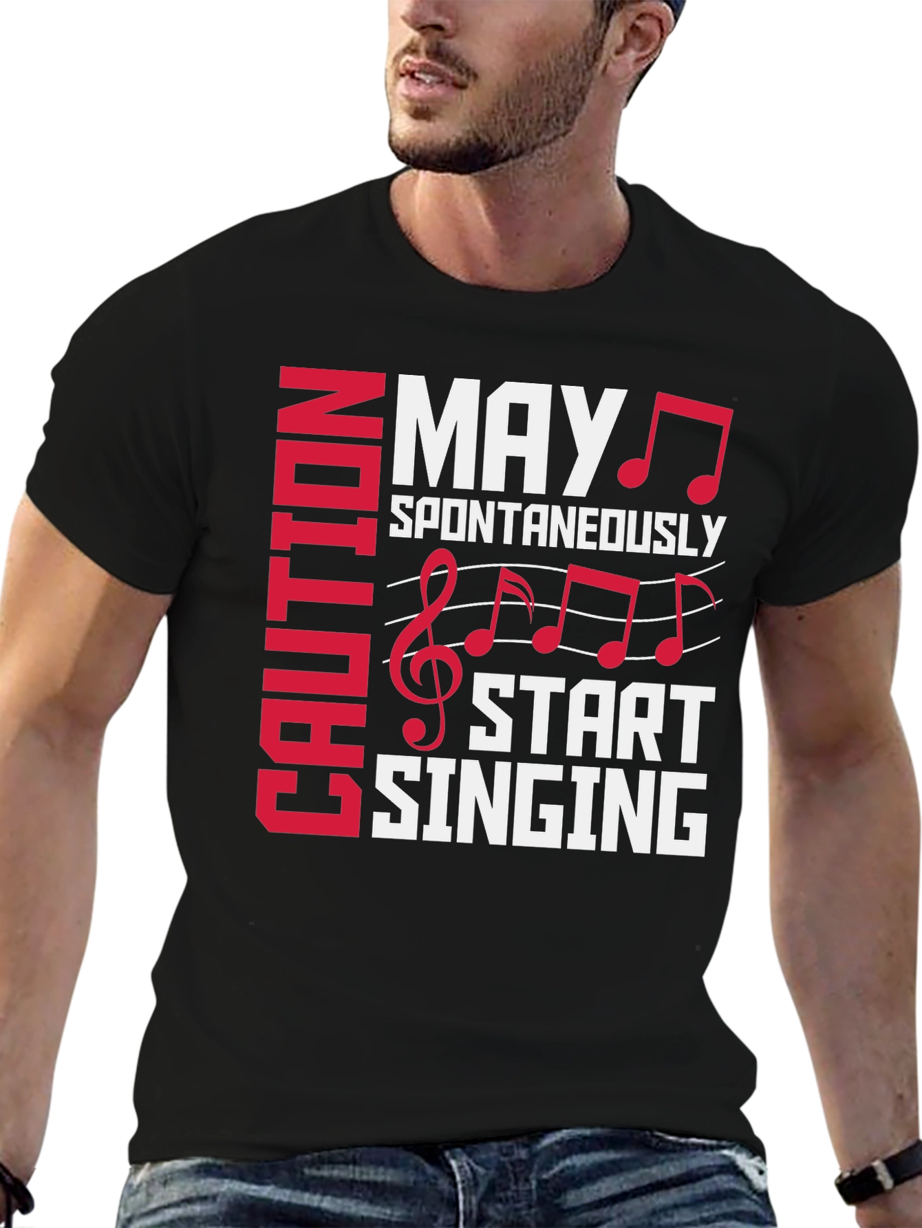 Caution May Spontaneously Start Singing Graphic Tee