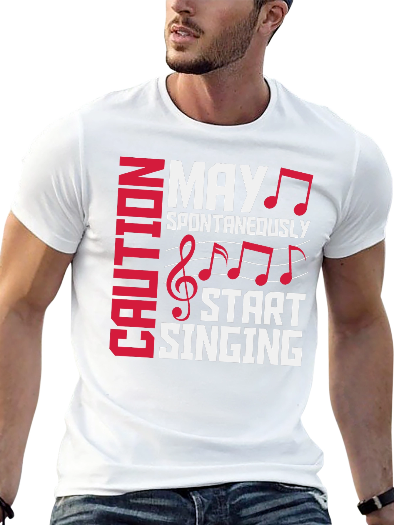 Caution May Spontaneously Start Singing Graphic Tee