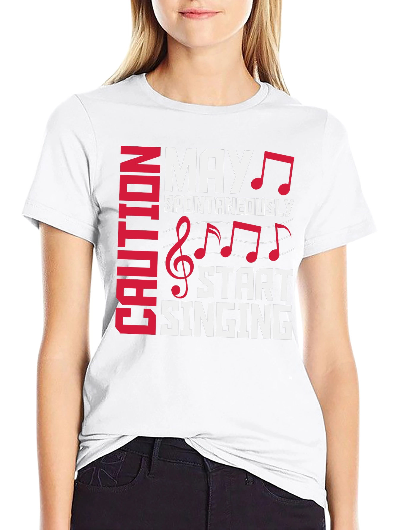 Caution May Spontaneously Start Singing Graphic Tee