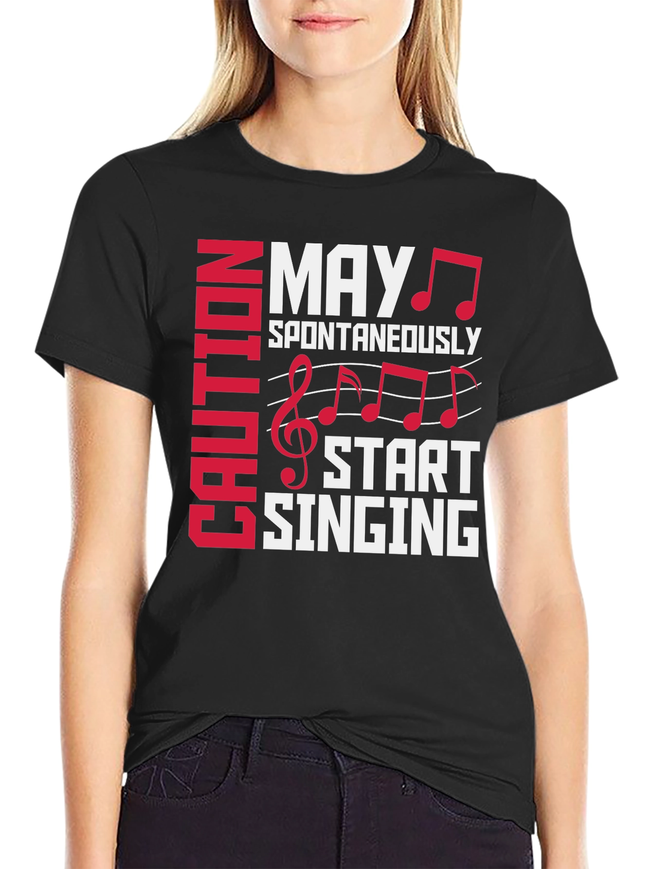 Caution May Spontaneously Start Singing Graphic Tee