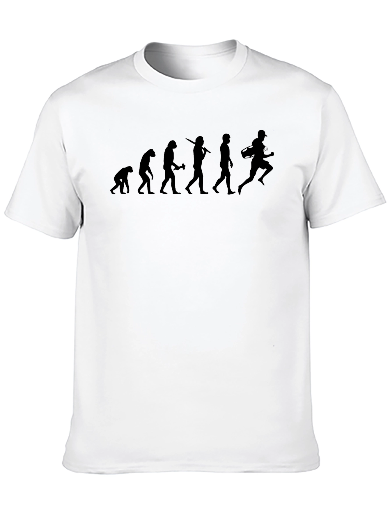 Evolution of Football Player Black T-Shirt