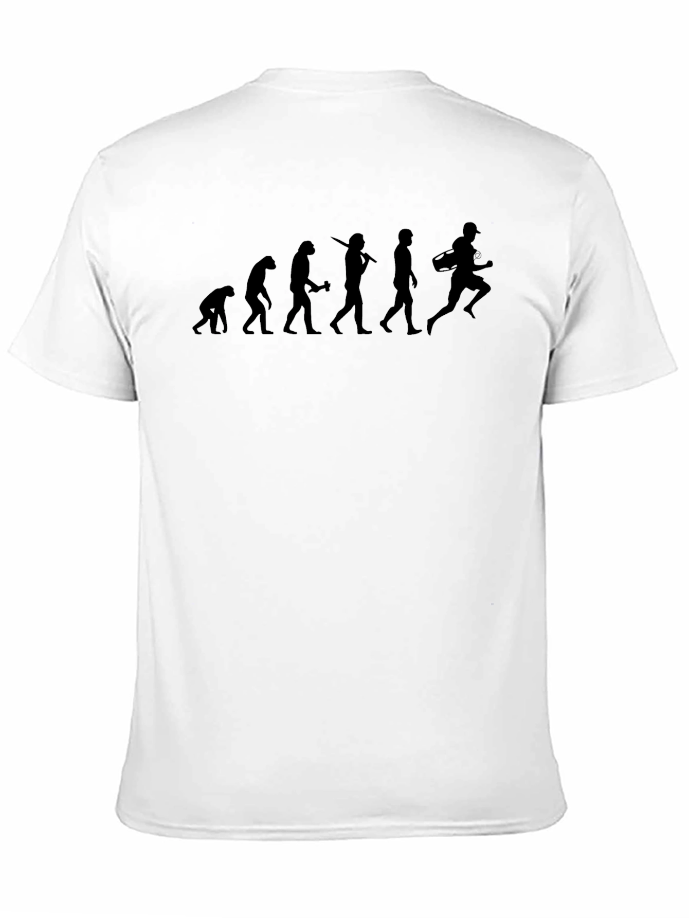 Evolution of Football Player Black T-Shirt