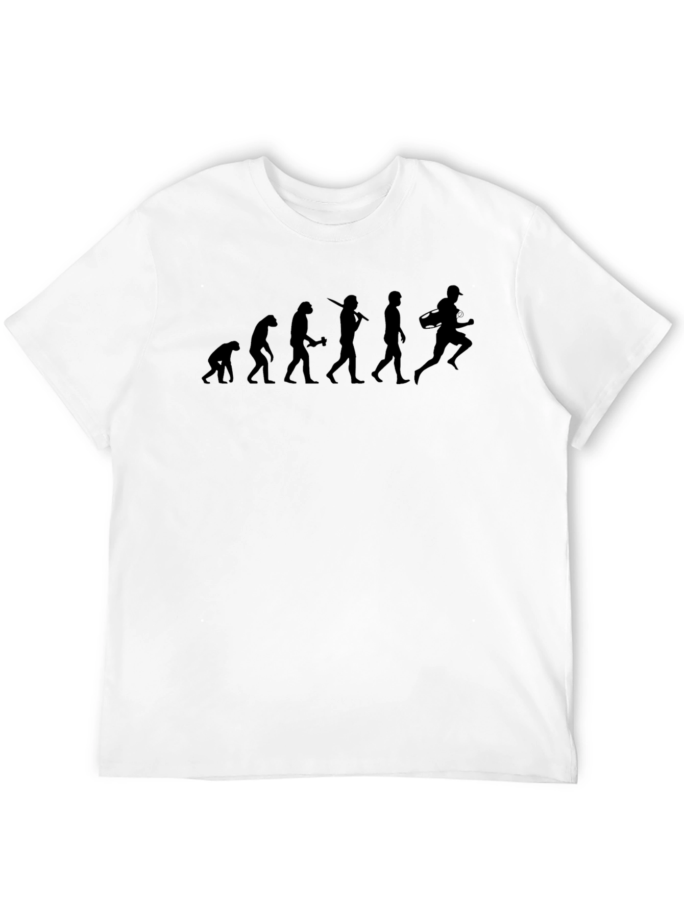 Evolution of Football Player Black T-Shirt