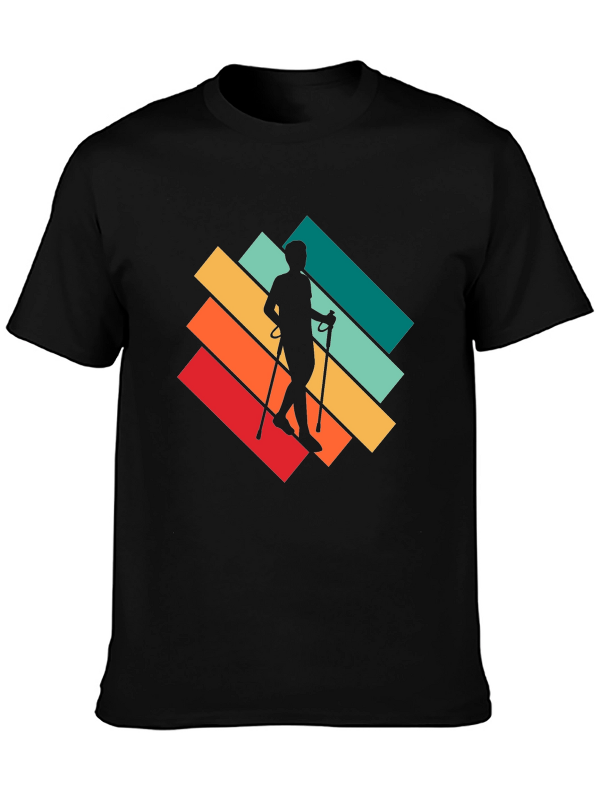Retro Hiker T-Shirt - Walking Silhouette Design