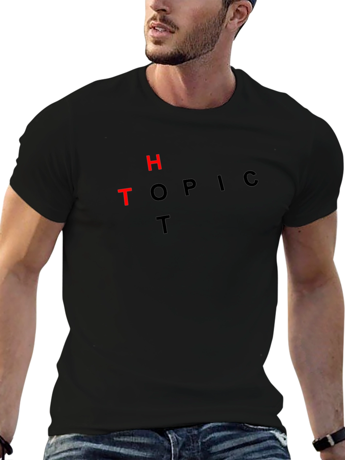 Hot Topic Graphic Tee - Black Cotton