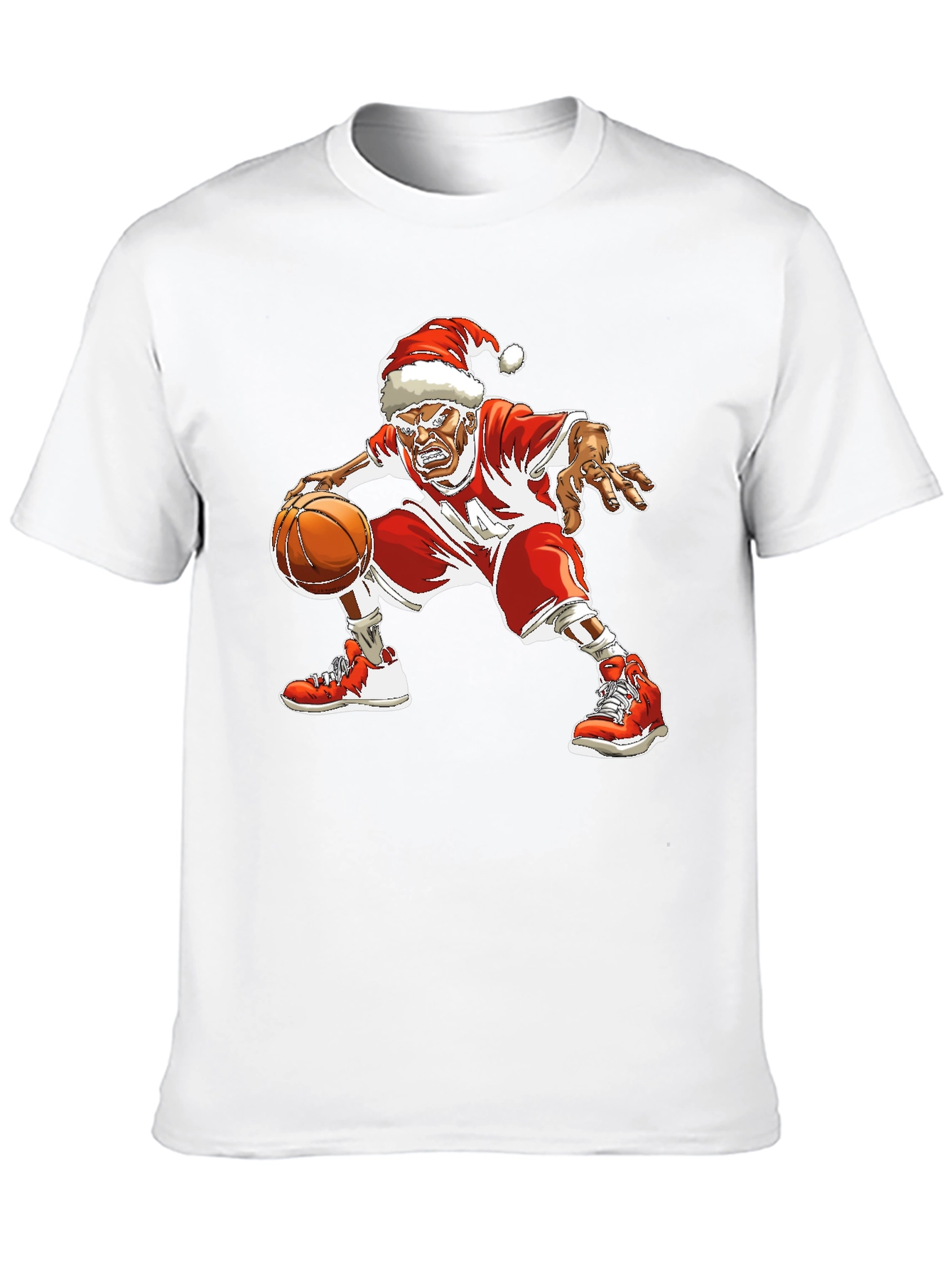 Santa Basketball Graphic T-Shirt