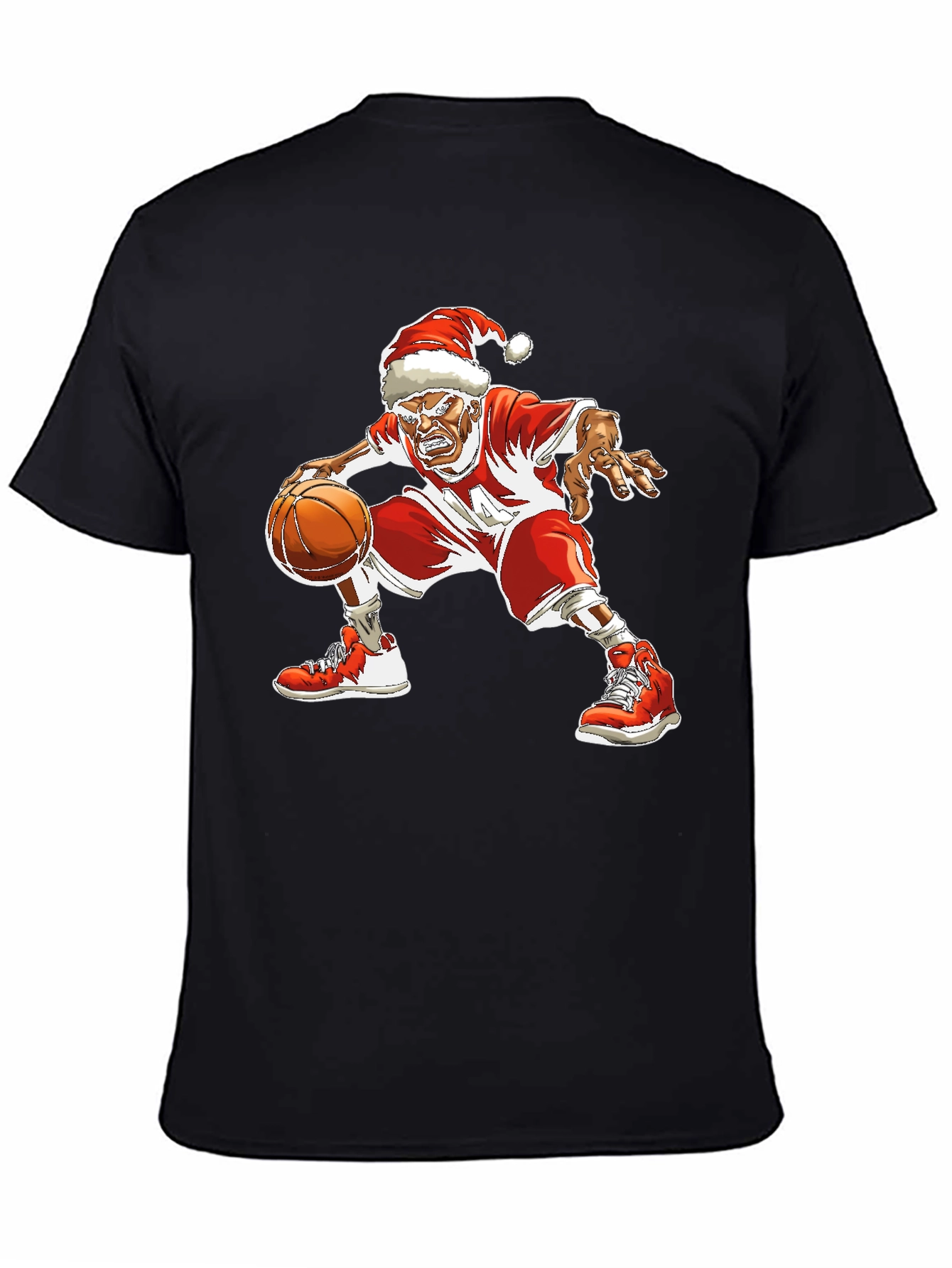 Santa Basketball Graphic T-Shirt