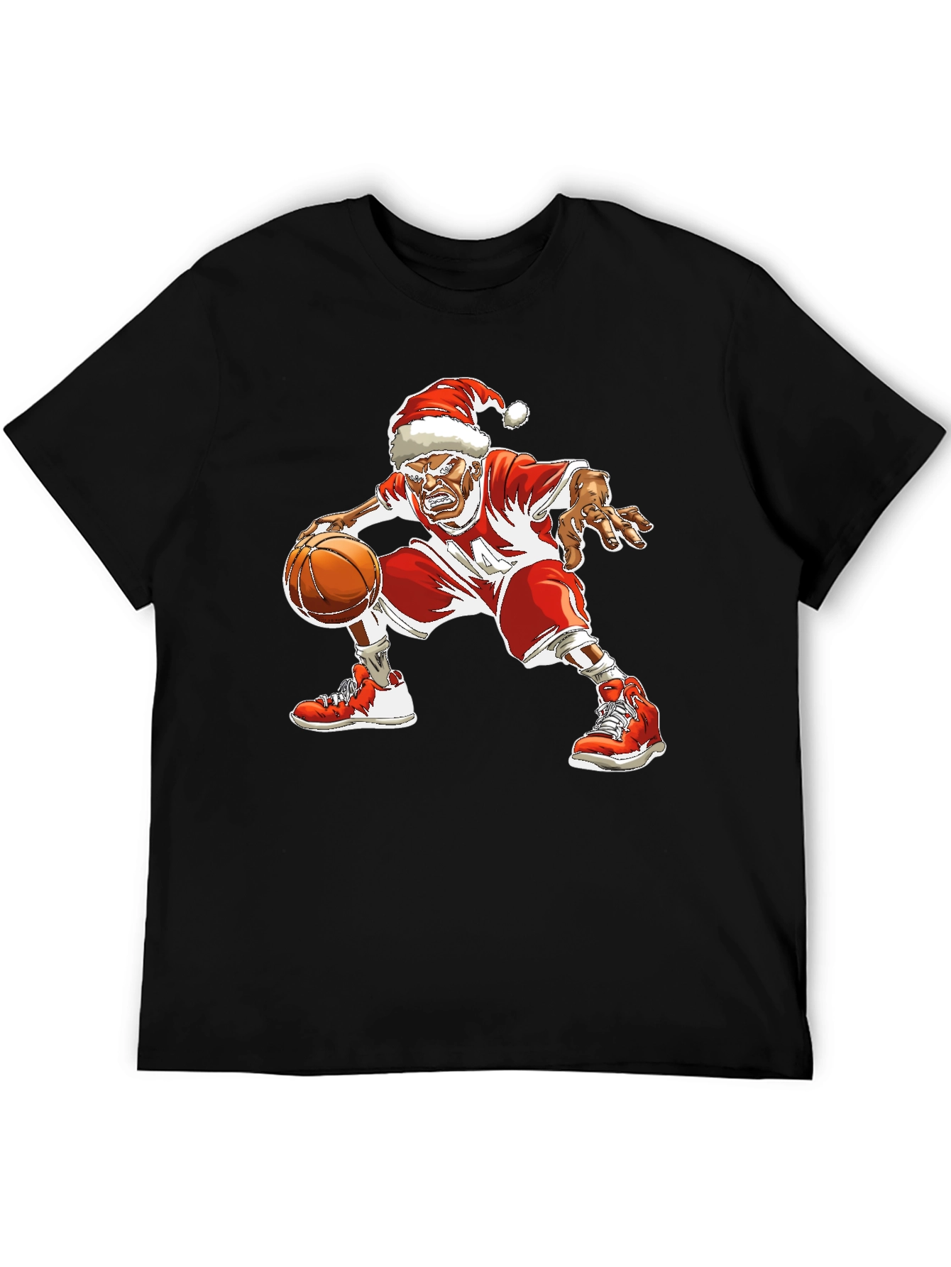 Santa Basketball Graphic T-Shirt