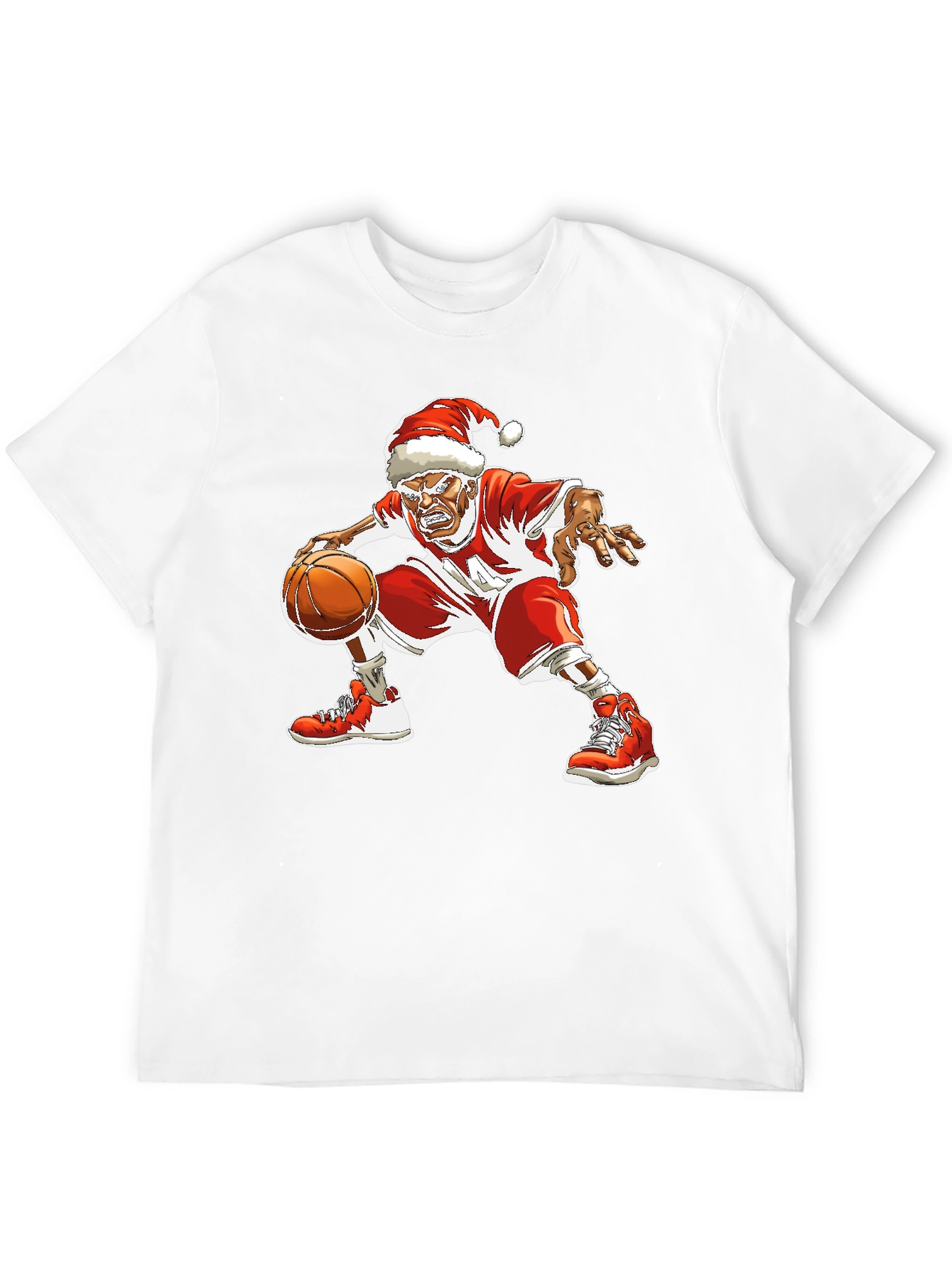 Santa Basketball Graphic T-Shirt