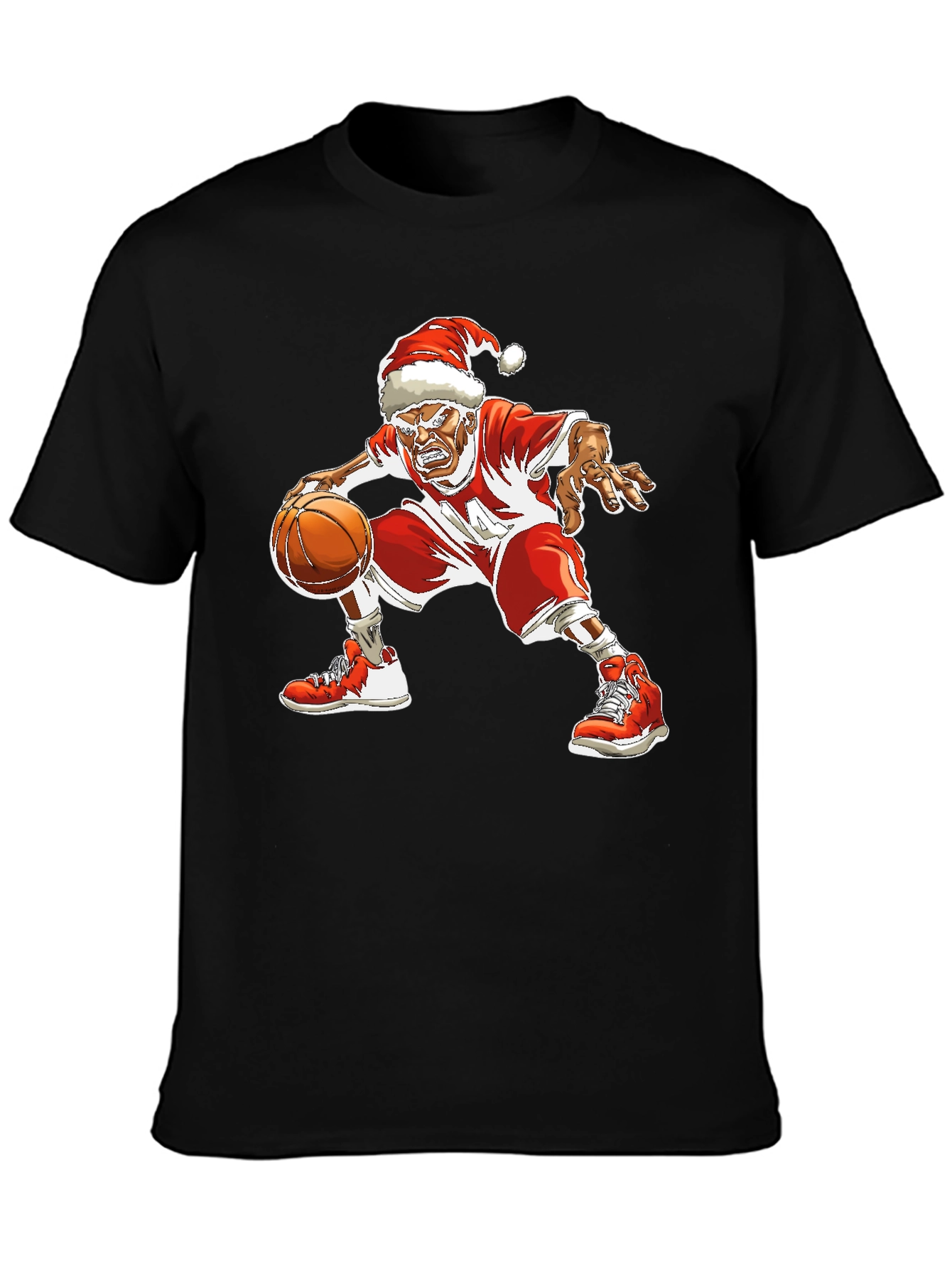 Santa Basketball Graphic T-Shirt