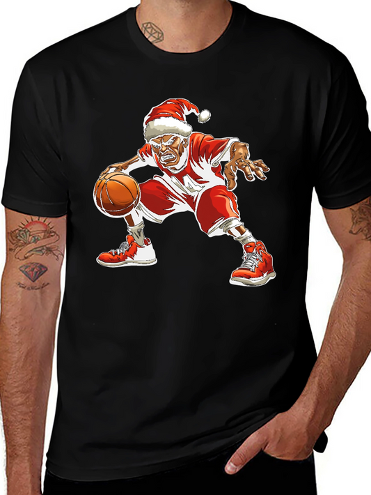 Santa Basketball Graphic T-Shirt