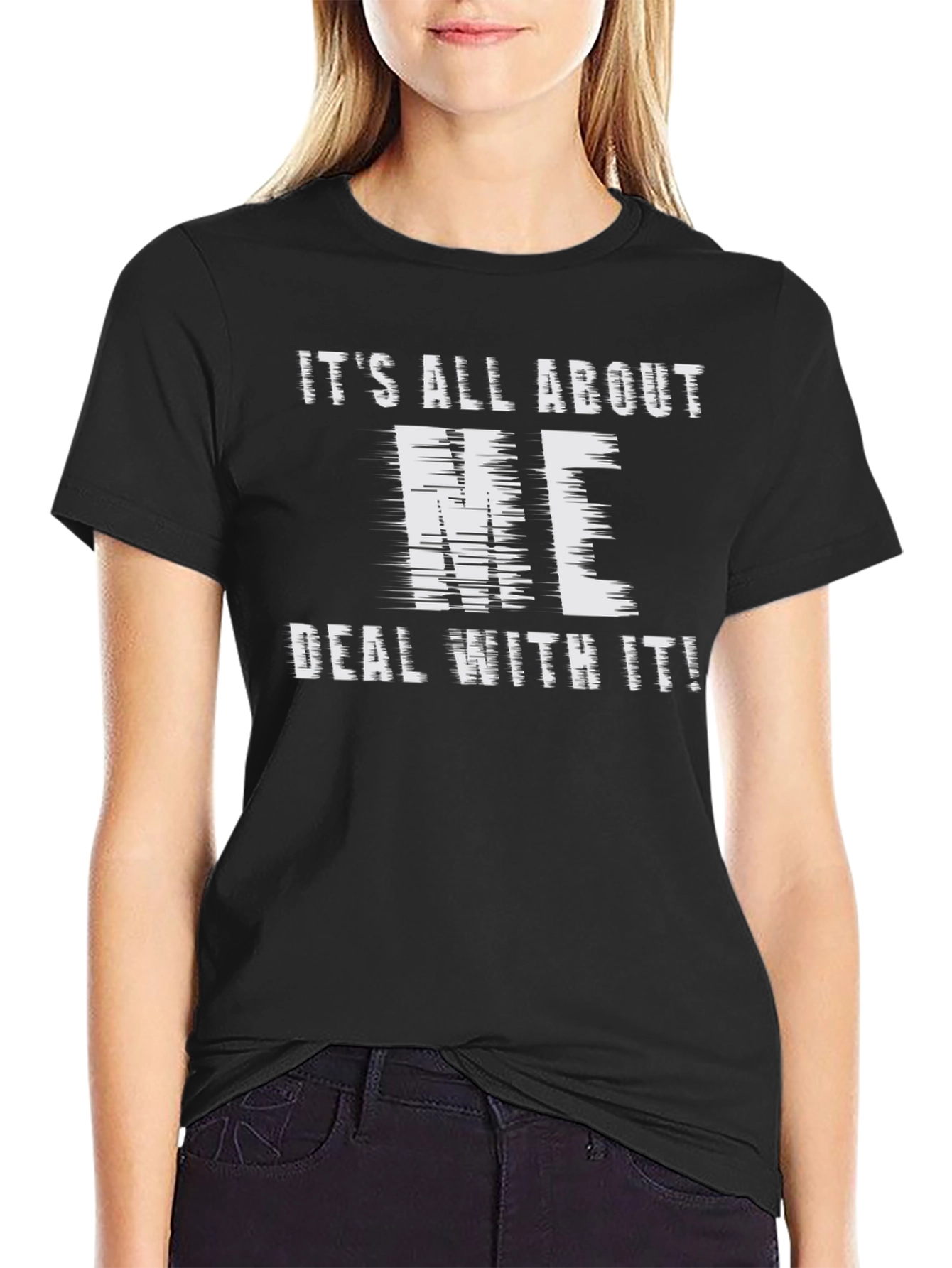 Its All About ME T-Shirt - Black Cotton Tee