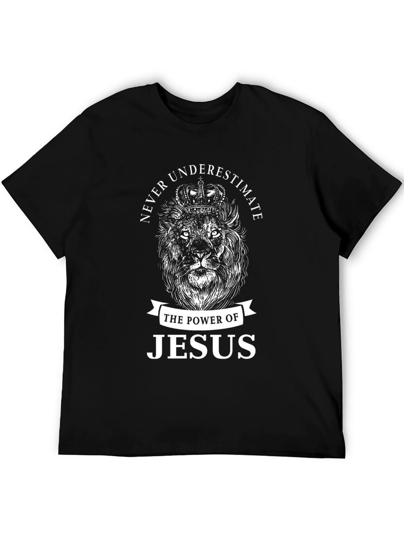 Never Underestimate Jesus Lion Graphic Tee