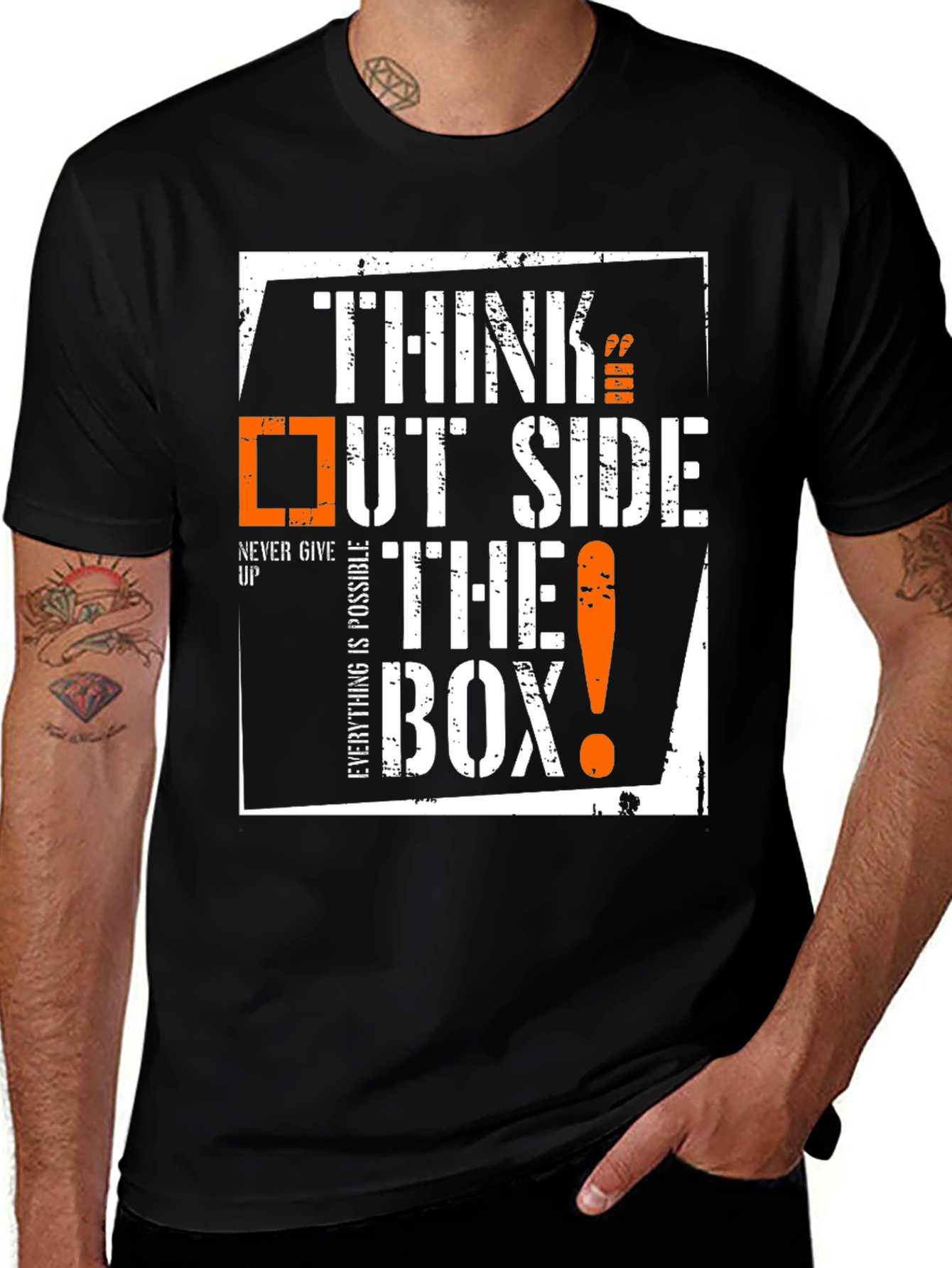 Think Outside The Box T-Shirt - Inspirational Design