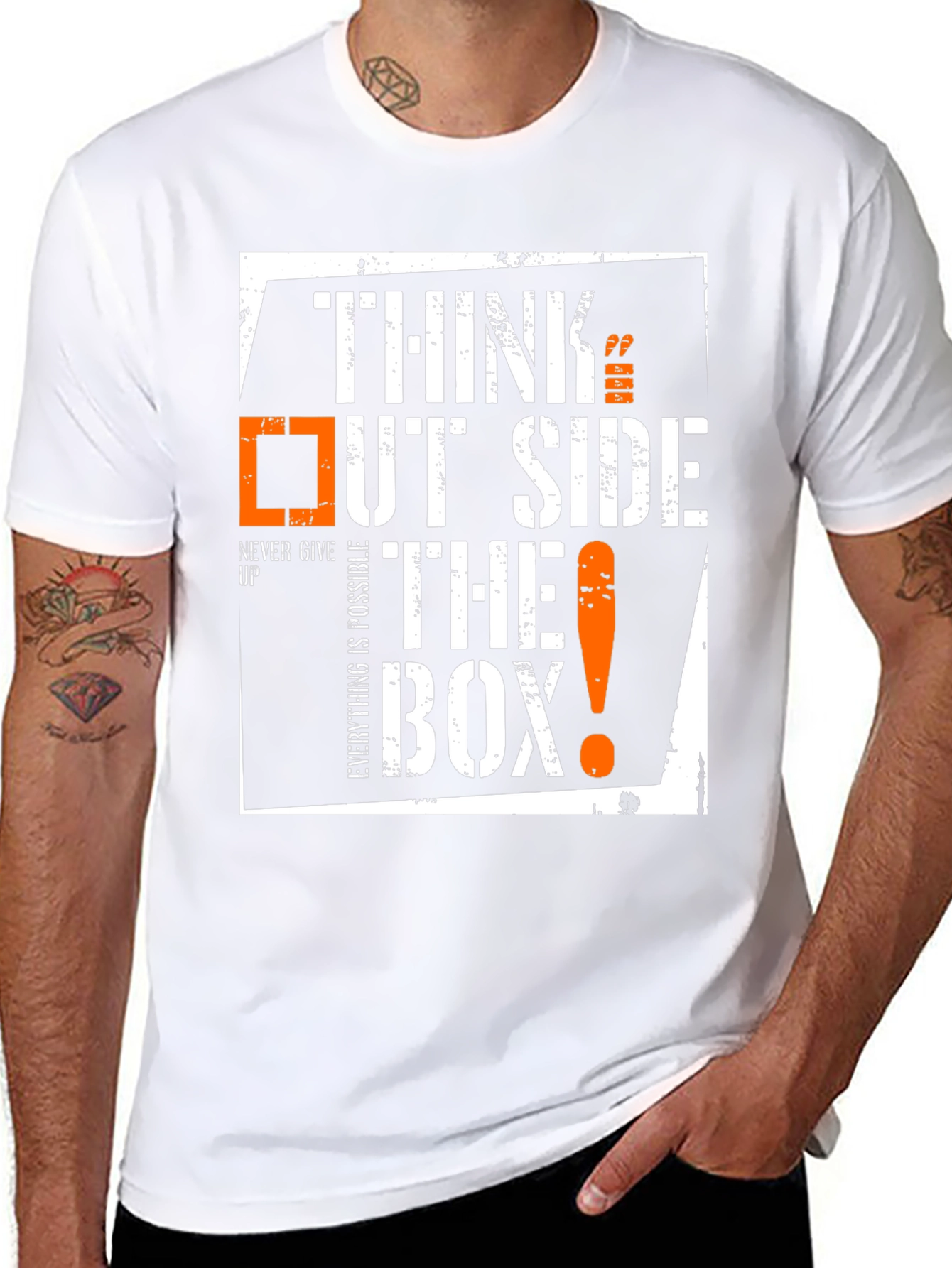 Think Outside The Box T-Shirt - Inspirational Design