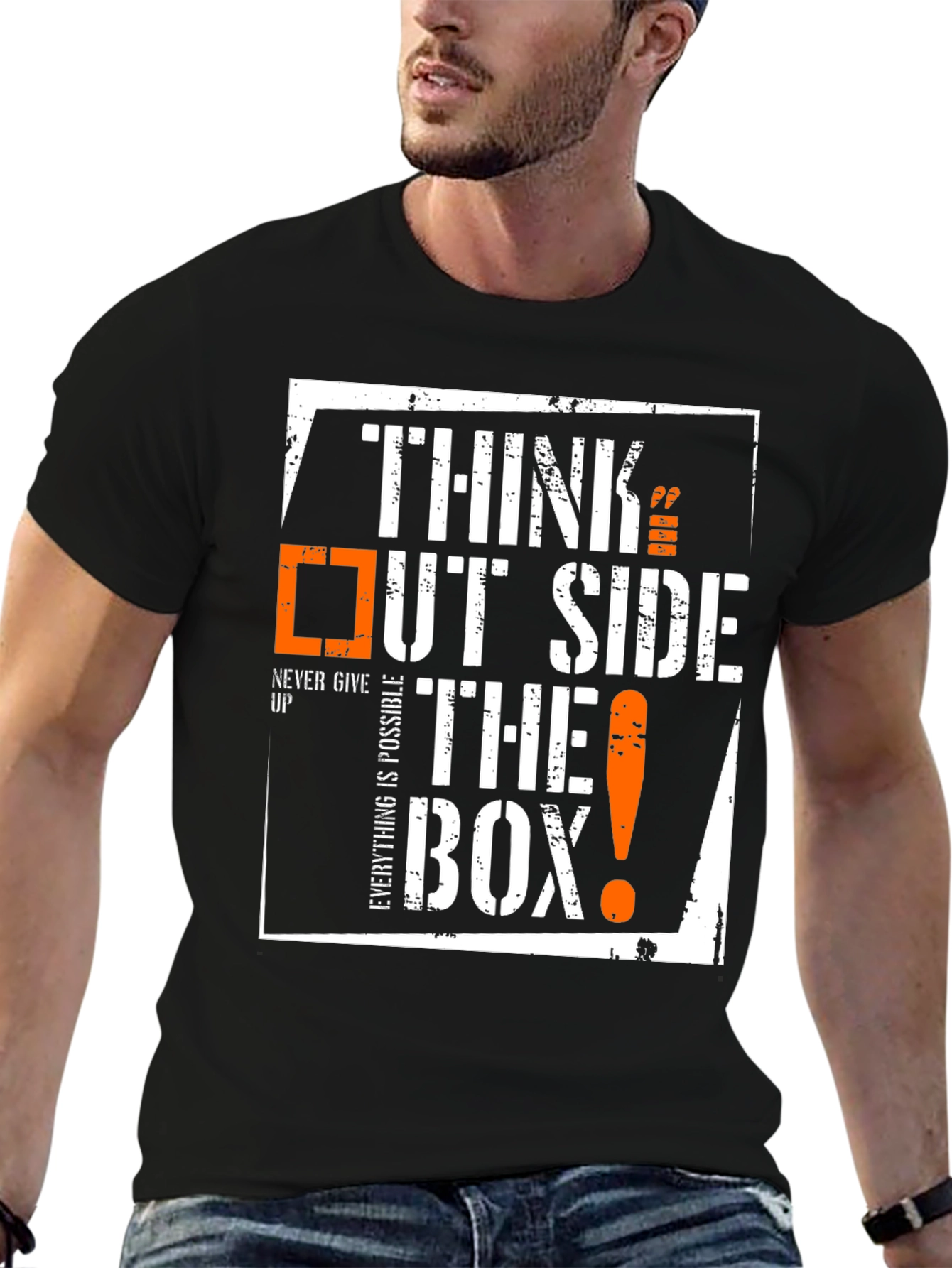 Think Outside The Box T-Shirt - Inspirational Design