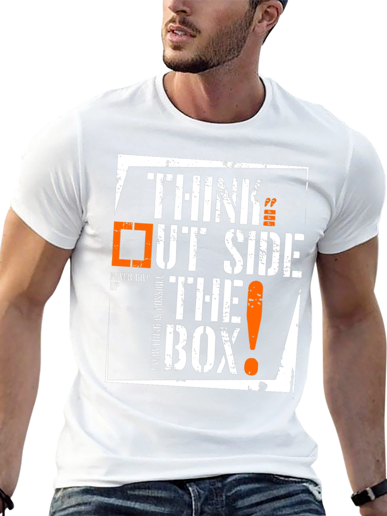 Think Outside The Box T-Shirt - Inspirational Design