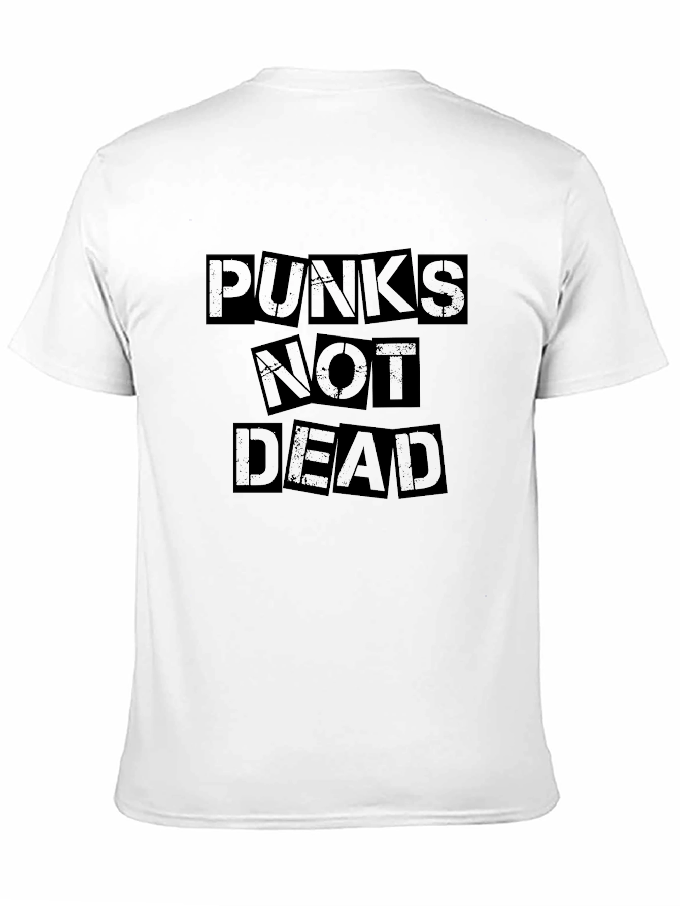 Punks Not Dead Graphic Tee - Black Cotton Blend