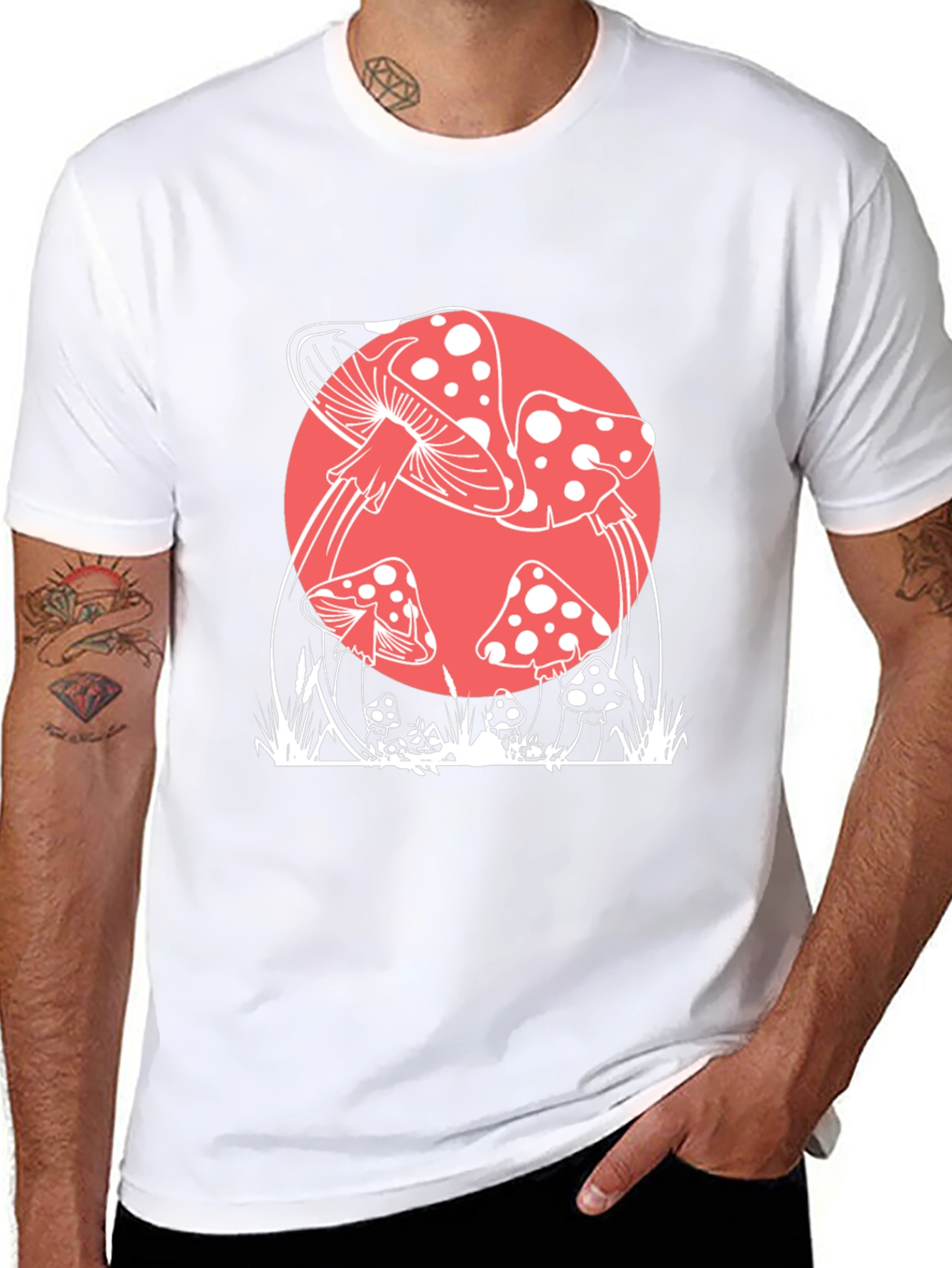 Mushroom Graphic Tee - Retro Style