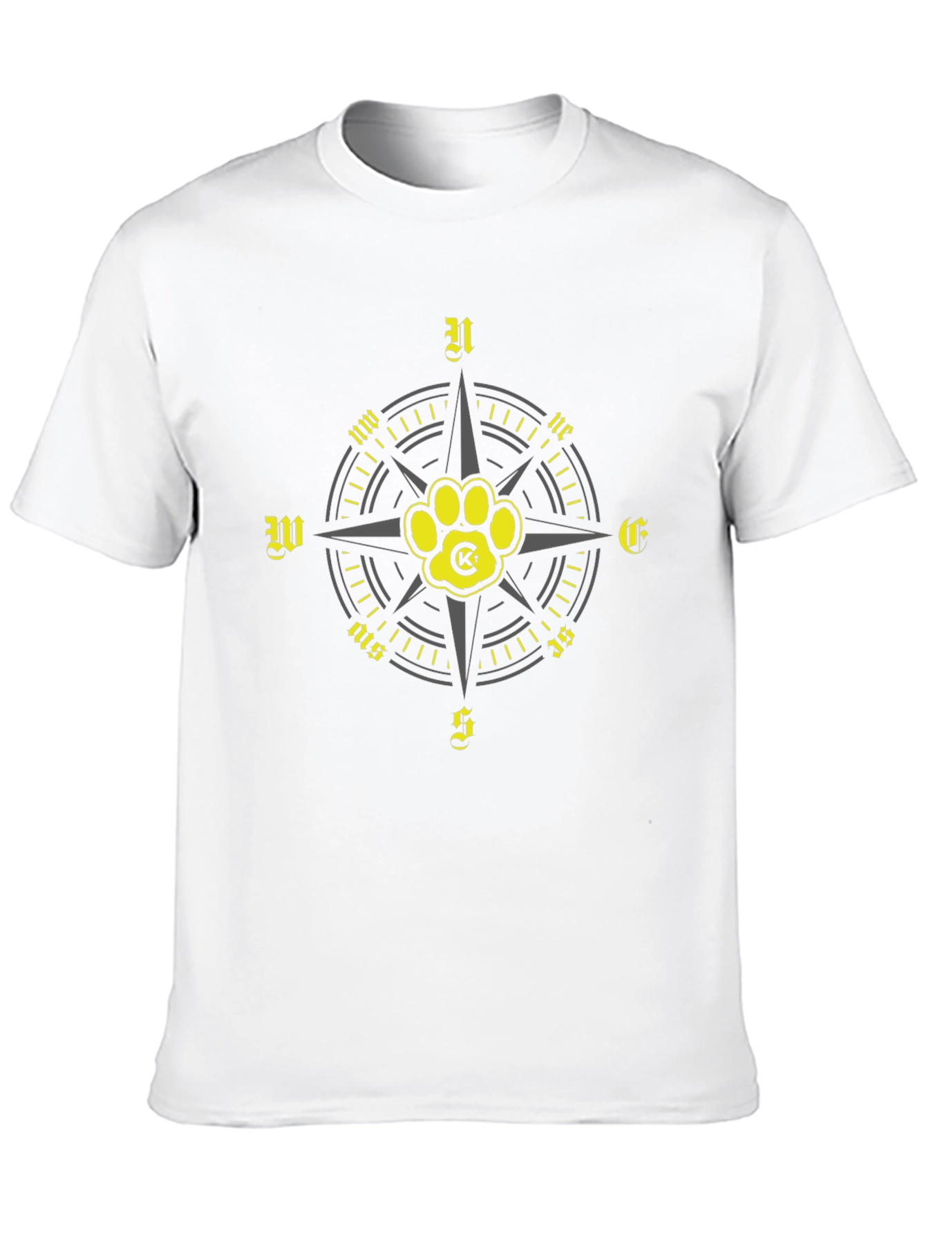 Compass Paw Print Graphic T-Shirt