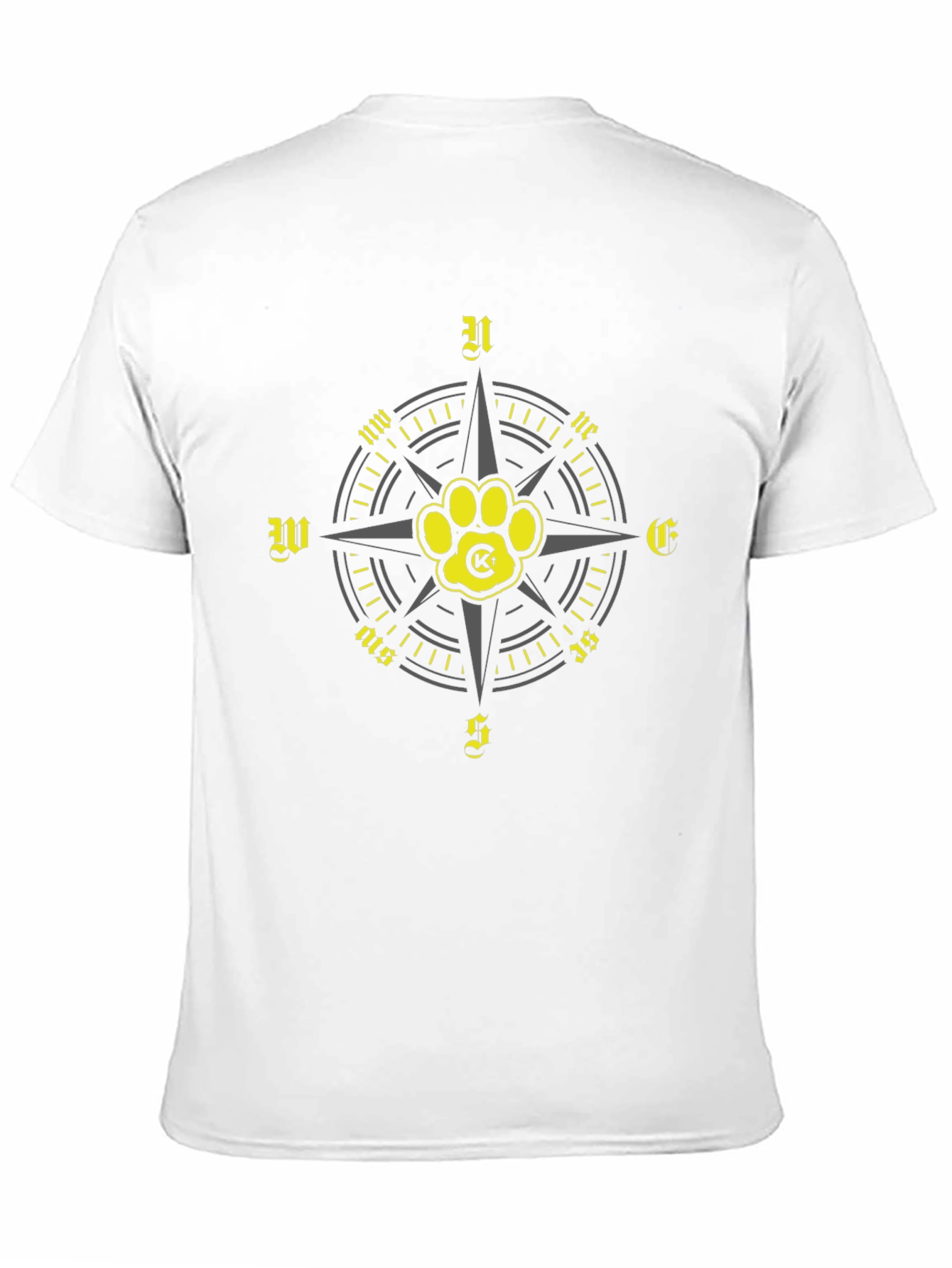 Compass Paw Print Graphic T-Shirt