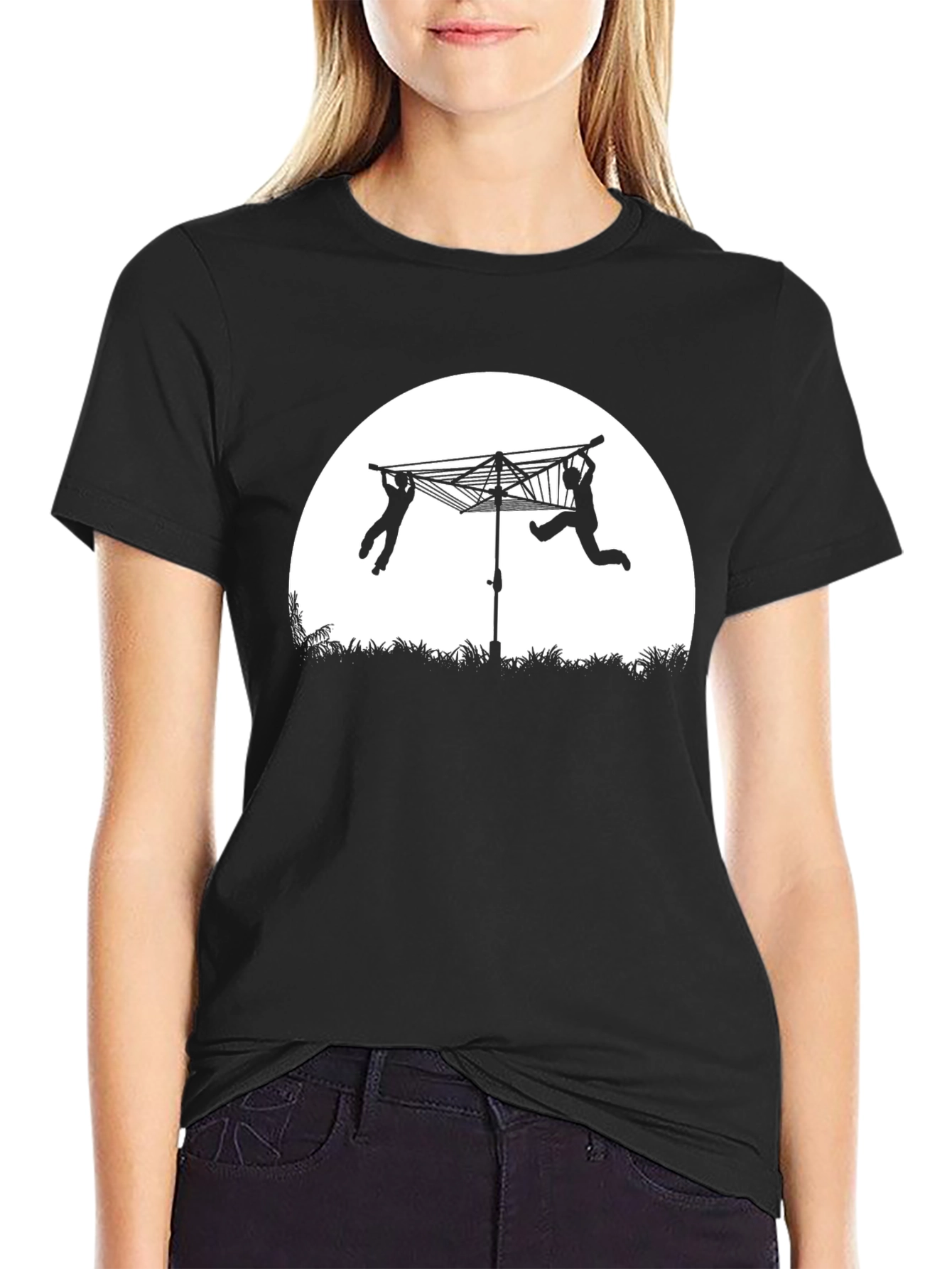 Funny Clothesline Silhouette T-Shirt