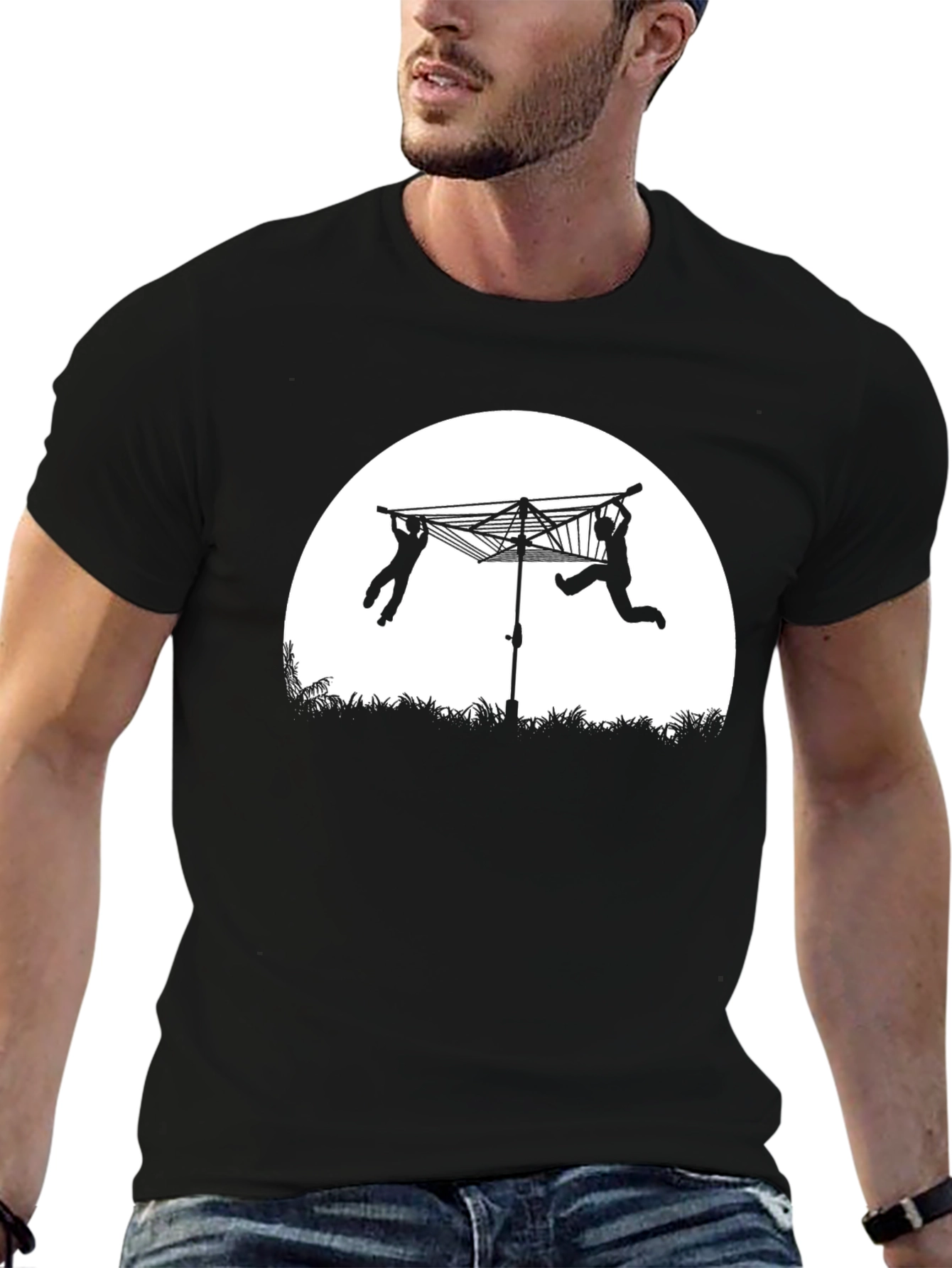 Funny Clothesline Silhouette T-Shirt