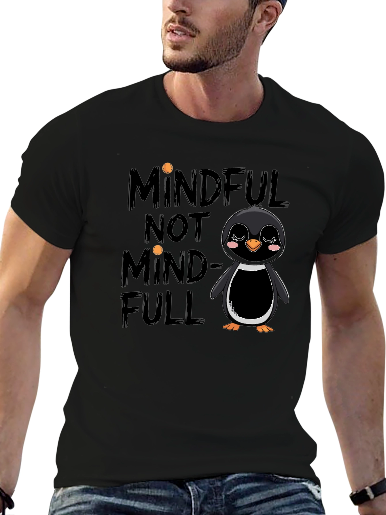 Mindful Penguin Graphic Tee